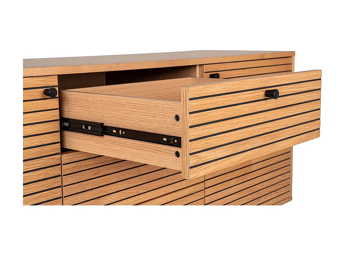 Kyoto Sideboard 2 Türen , 3 Schubladen Eiche Furnier.