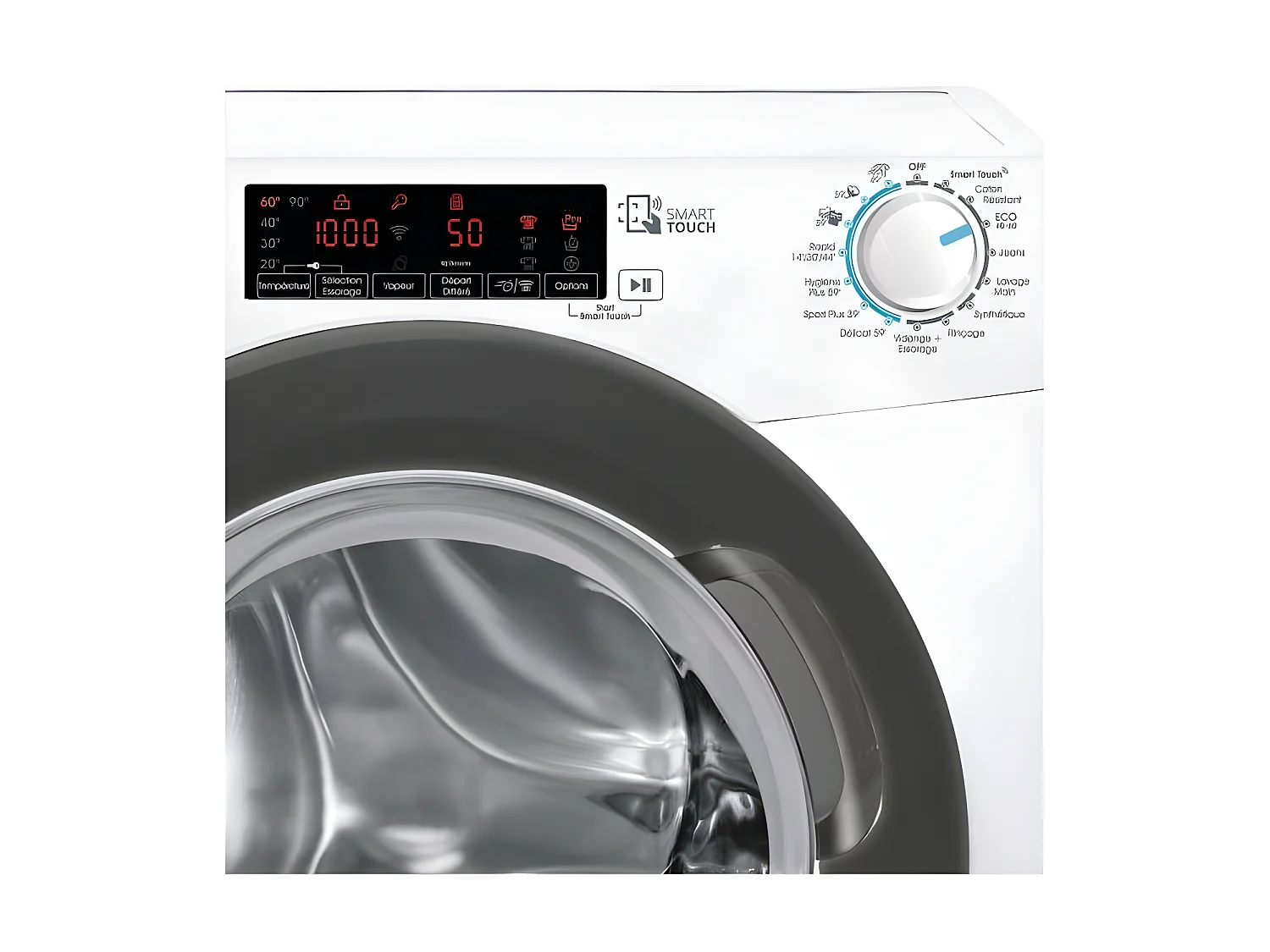 LL FRONT Candy Smart Pro - Big Digit Touch - Programmes : 15 - Depart d CANDY - CSS1410TWMRE-47