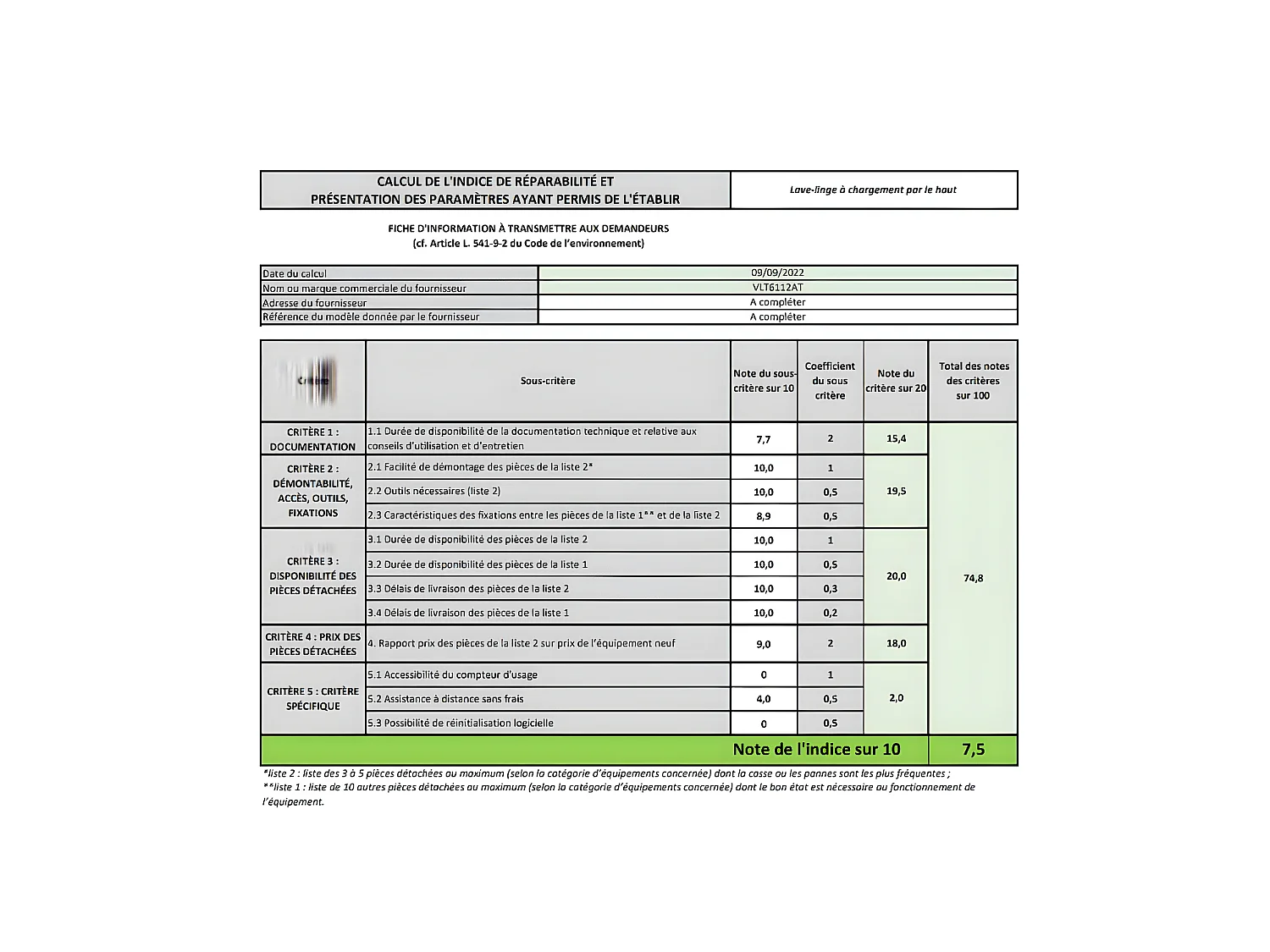 Lave-linge intégrables 6kg VEDETTE 1200tr/min 40cm D, VLT6112AT