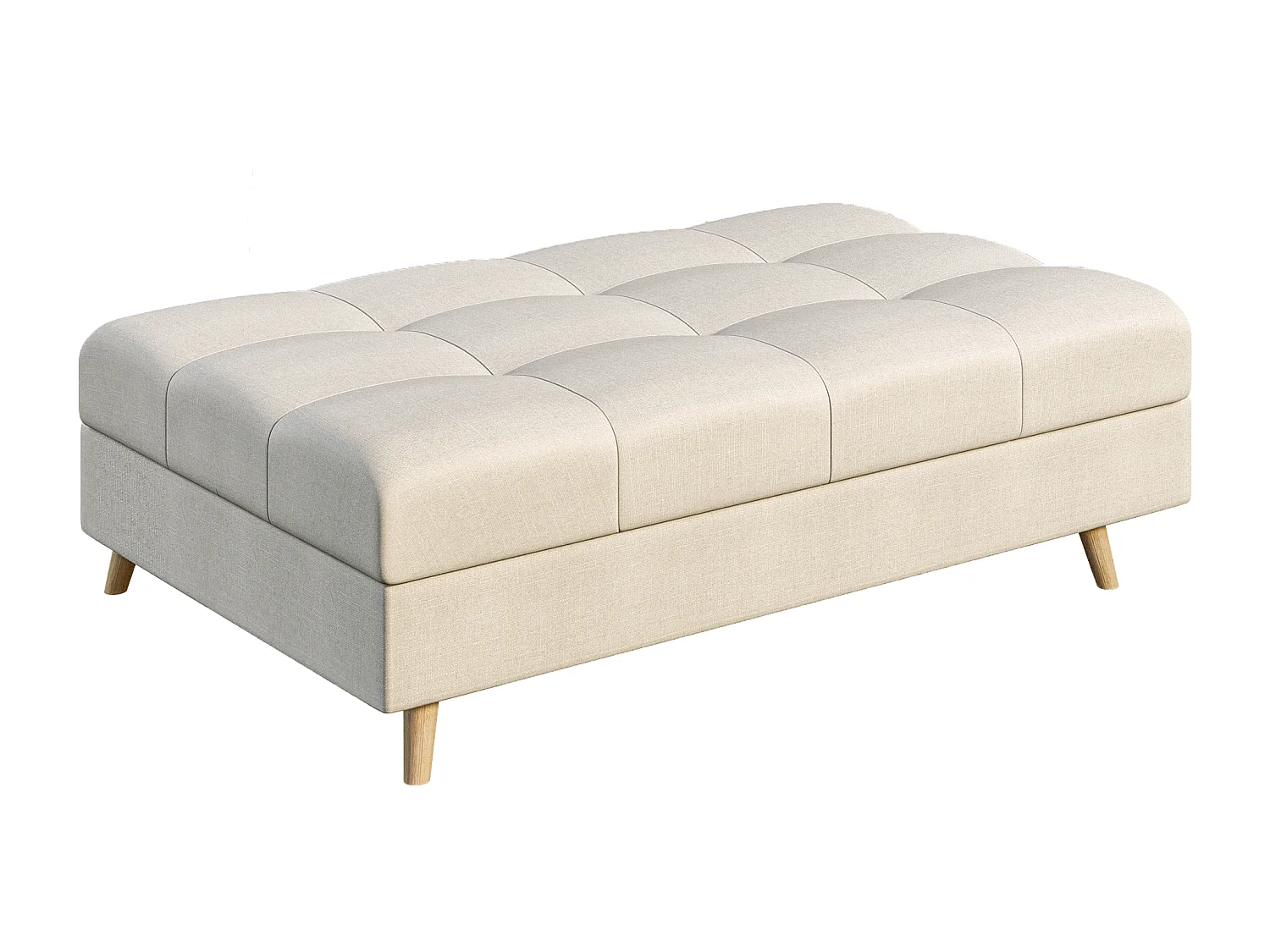 Fußhocker mit Holzfüßen im skandinavischen Stil Sophia