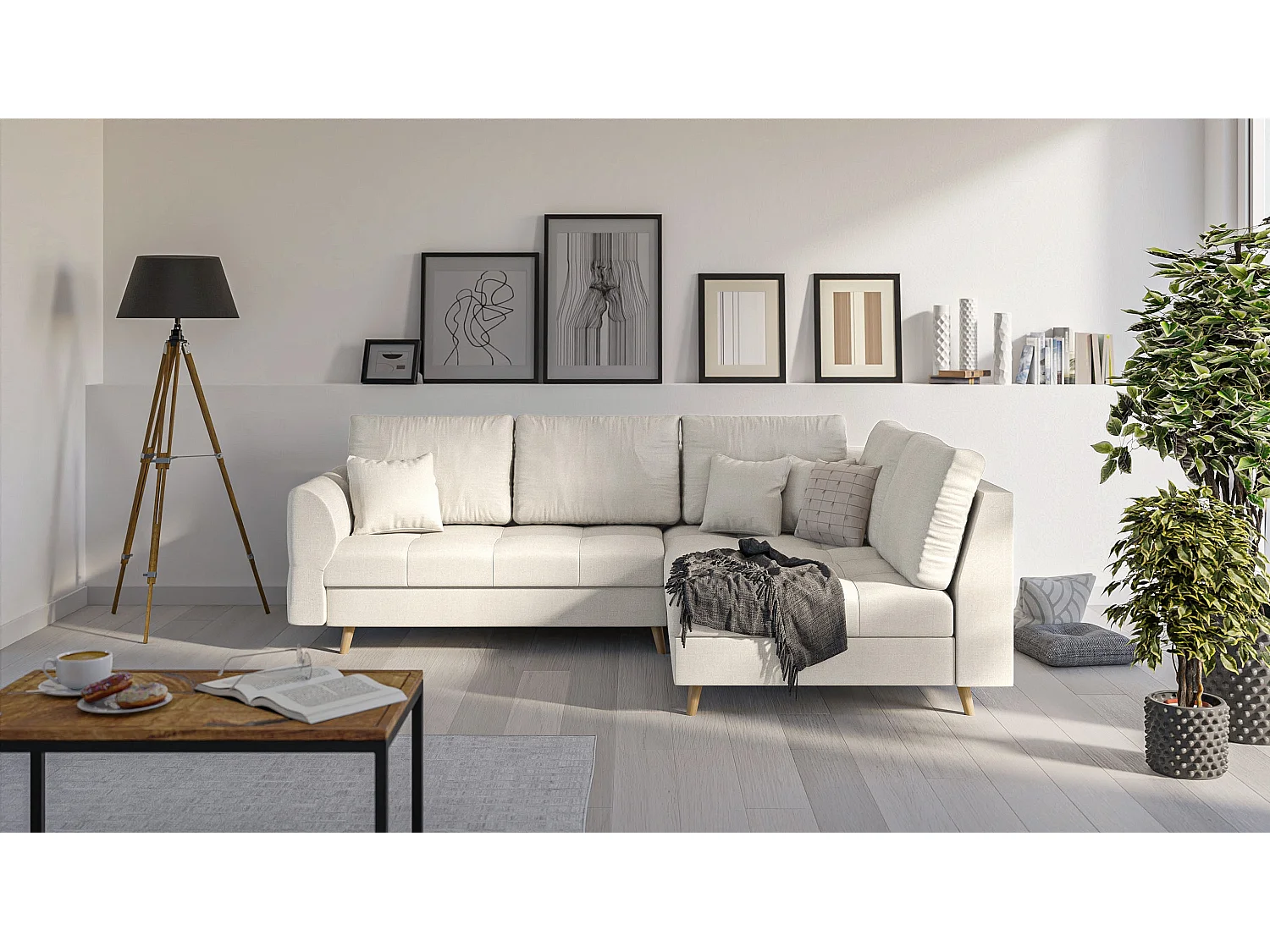 Ecksofa Sophia im skandinavischen Design