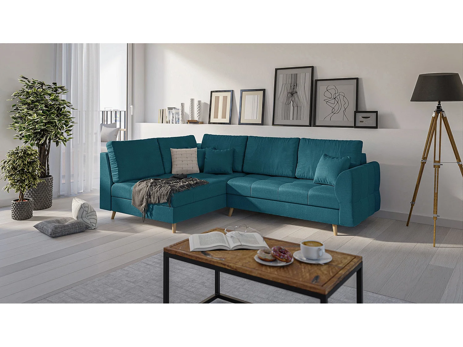 Ecksofa Sophia im skandinavischen Design