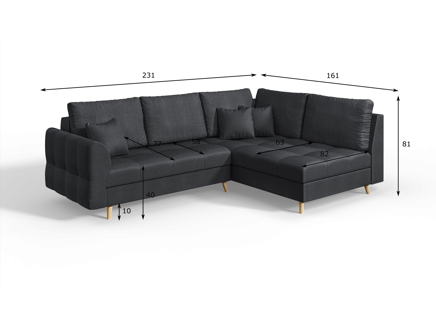 Ecksofa Sophia im skandinavischen Design