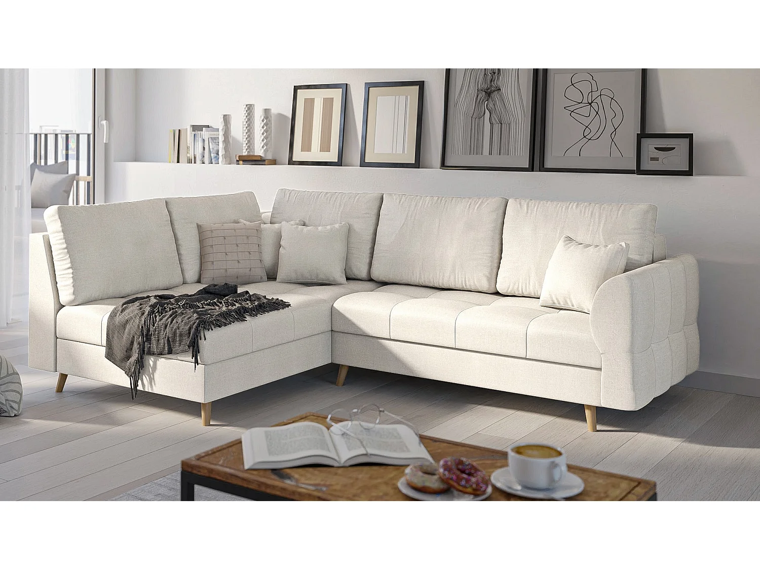 Ecksofa Sophia im skandinavischen Design
