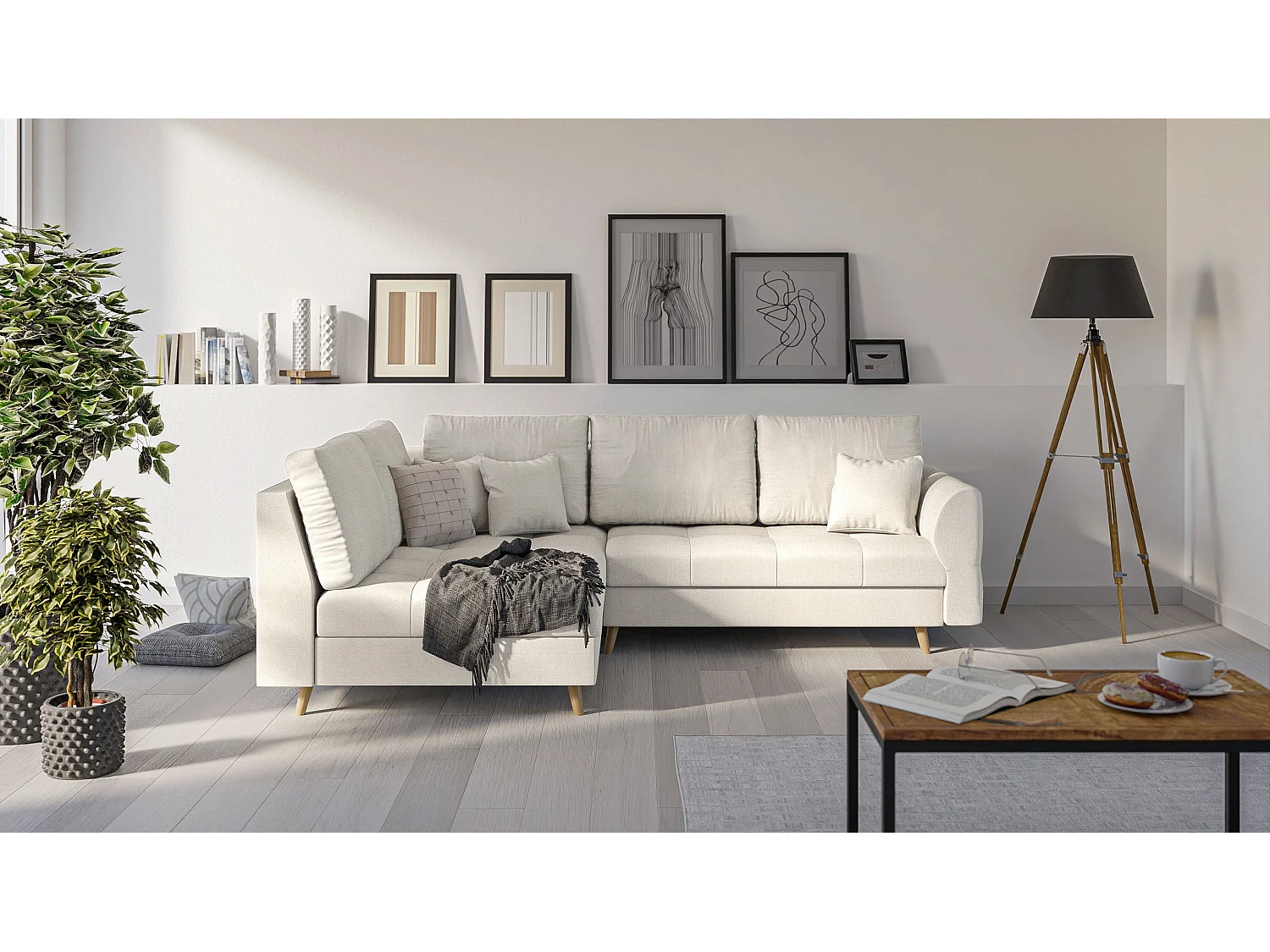 Ecksofa Sophia im skandinavischen Design