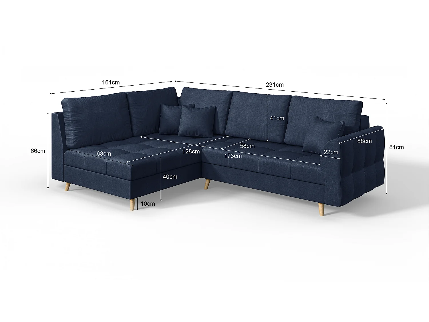 Ecksofa Sophia im skandinavischen Design