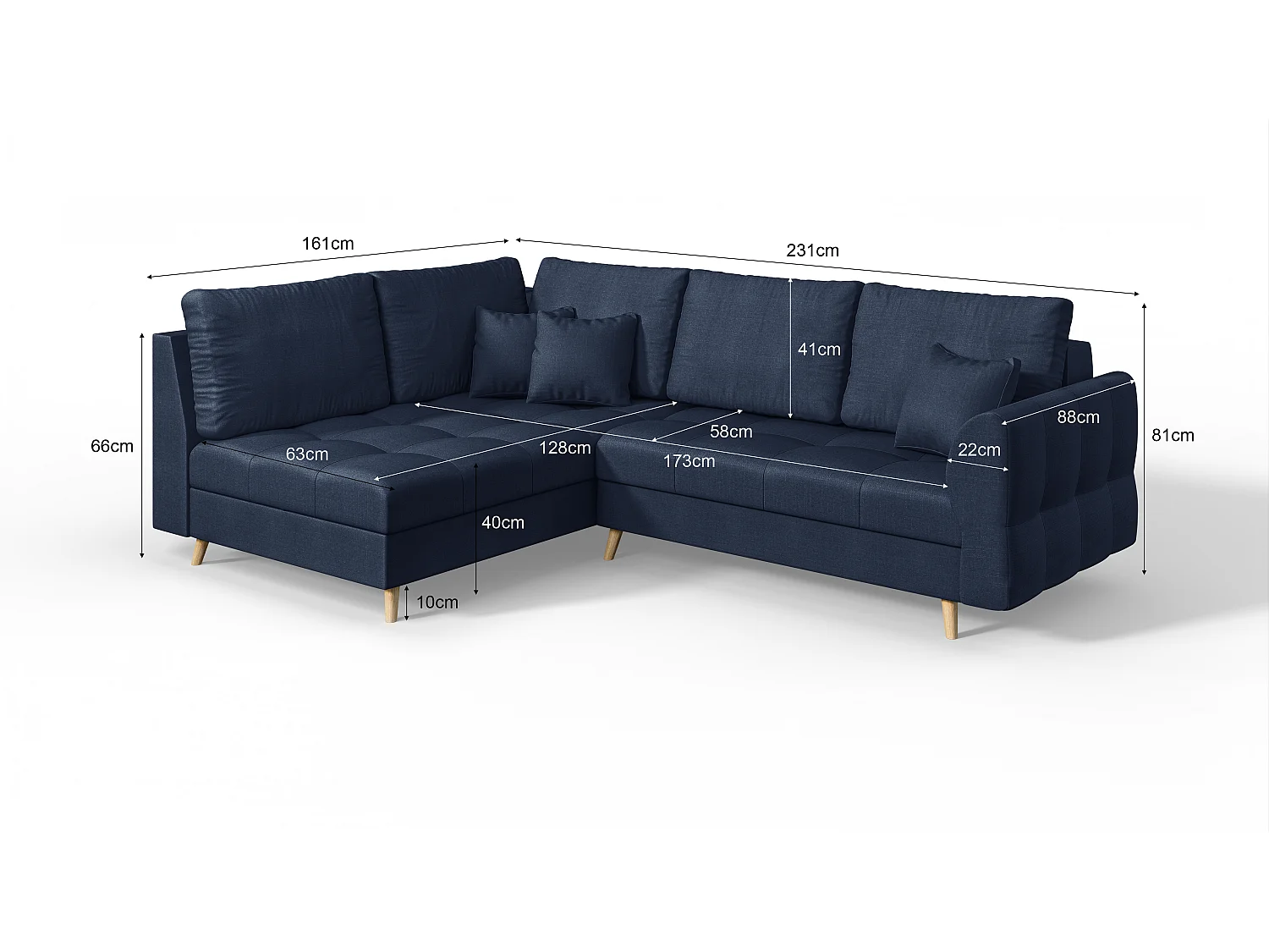 Ecksofa Sophia im skandinavischen Design