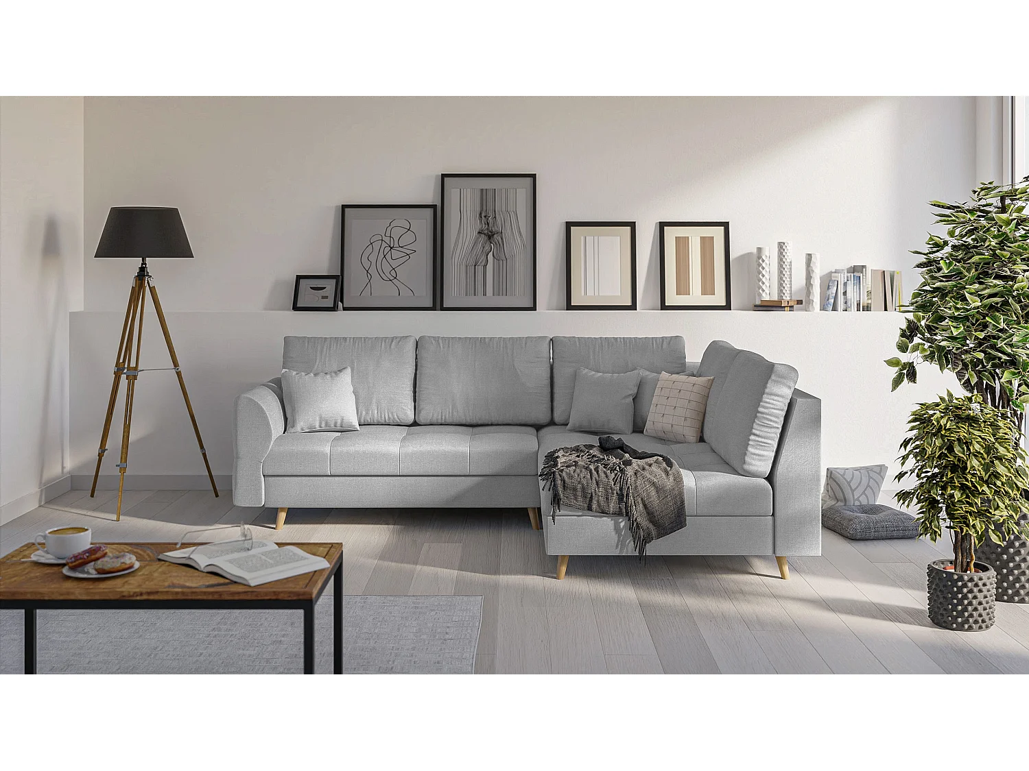 Ecksofa Sophia im skandinavischen Design