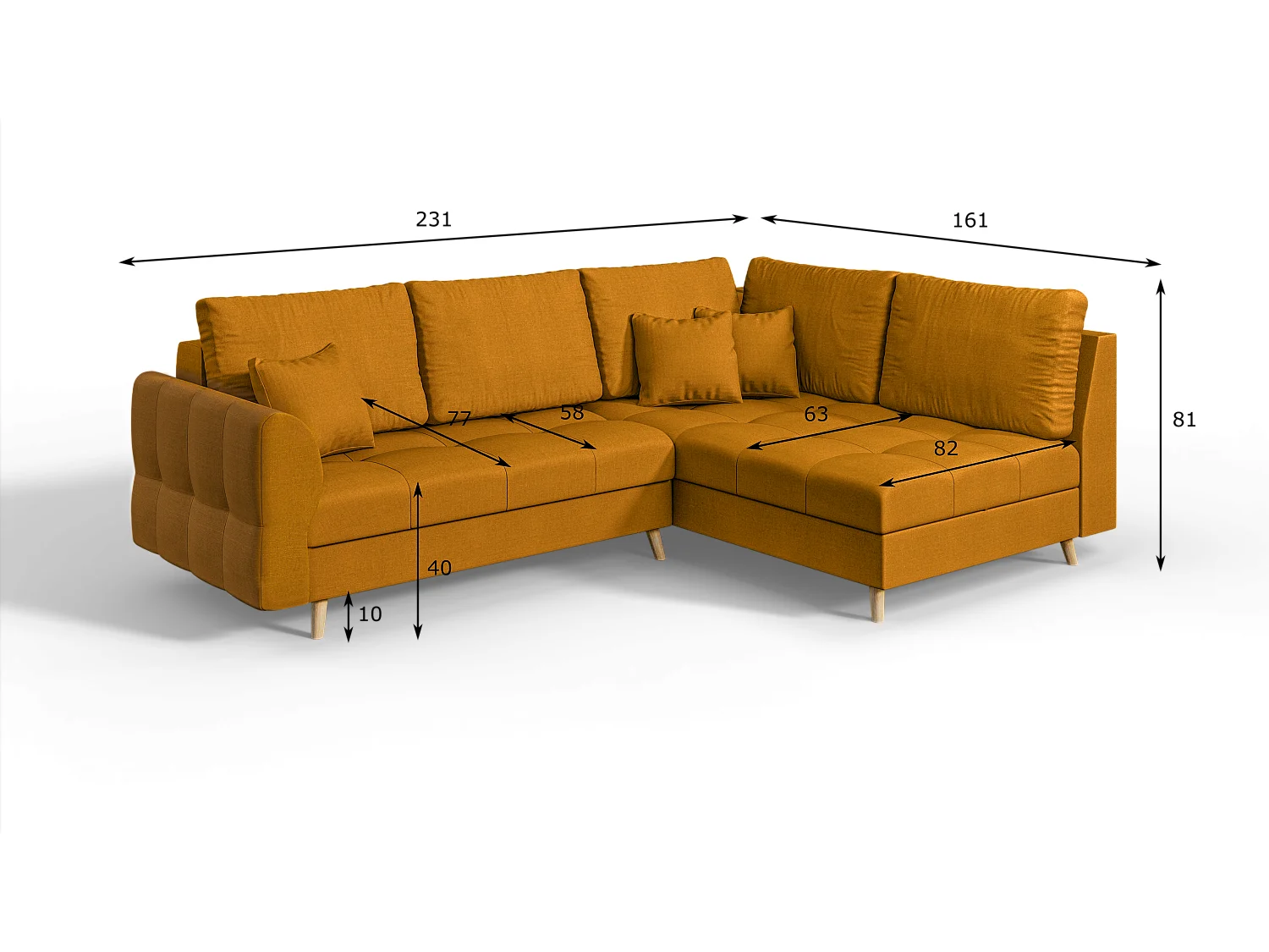 Ecksofa Sophia im skandinavischen Design
