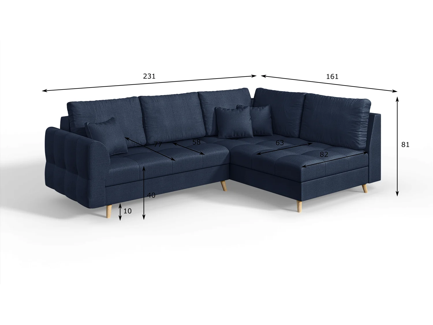 Ecksofa Sophia im skandinavischen Design