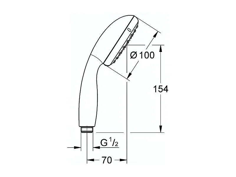 Pommeau de douche GROHE Quickfix Vitalio Start 100 2 jets