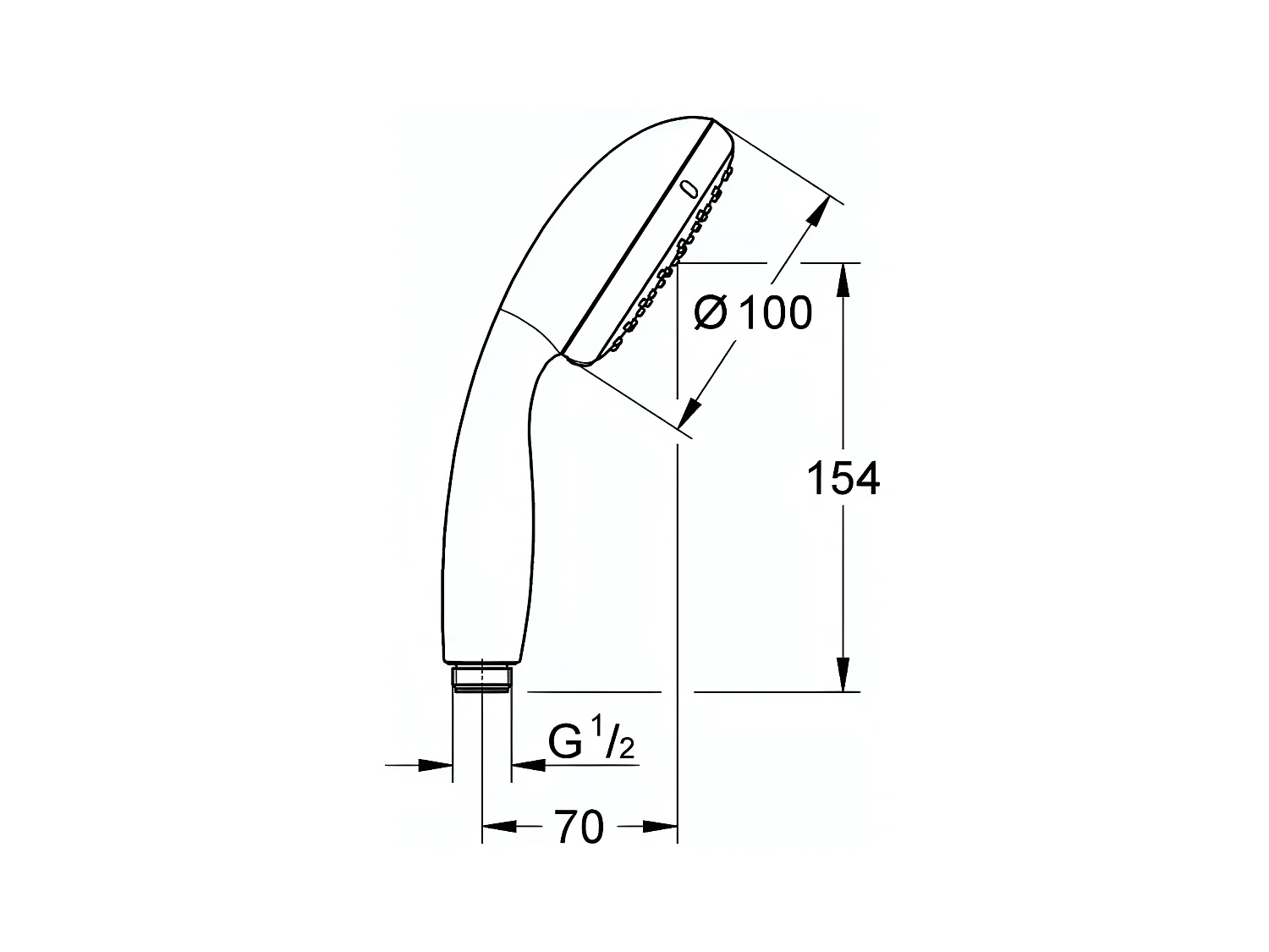 Pommeau de douche GROHE Quickfix Vitalio Start 100 2 jets