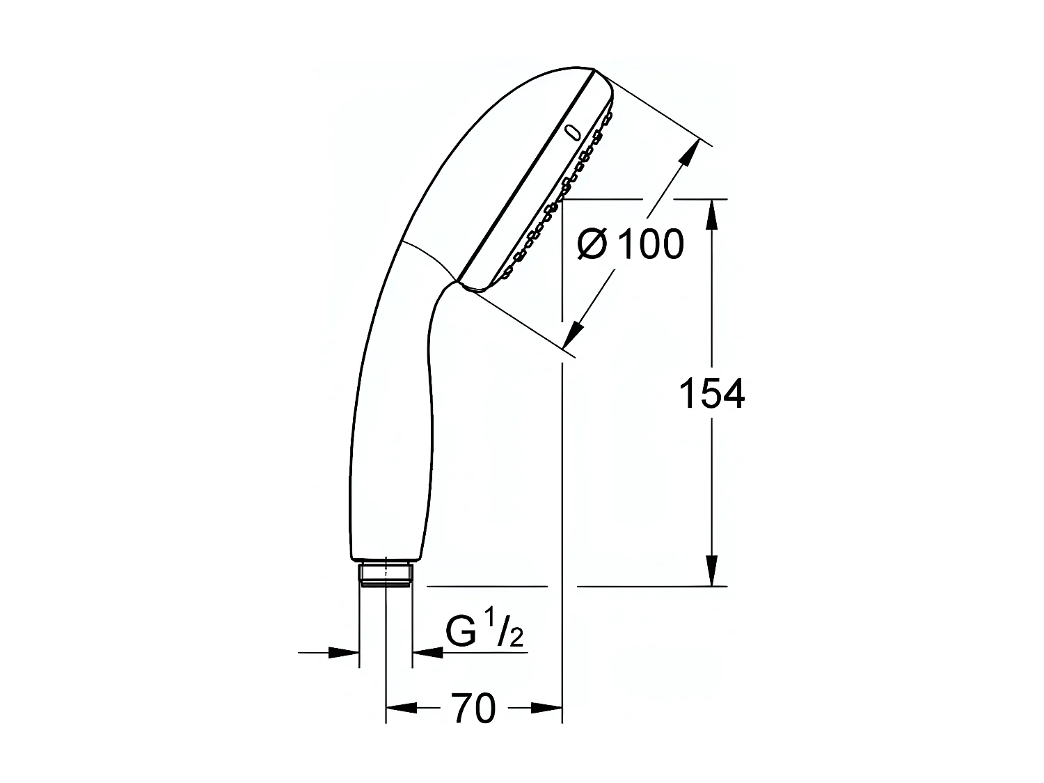 GROHE Quickfix Vitalio Start 100 rociador de ducha de 2 chorros