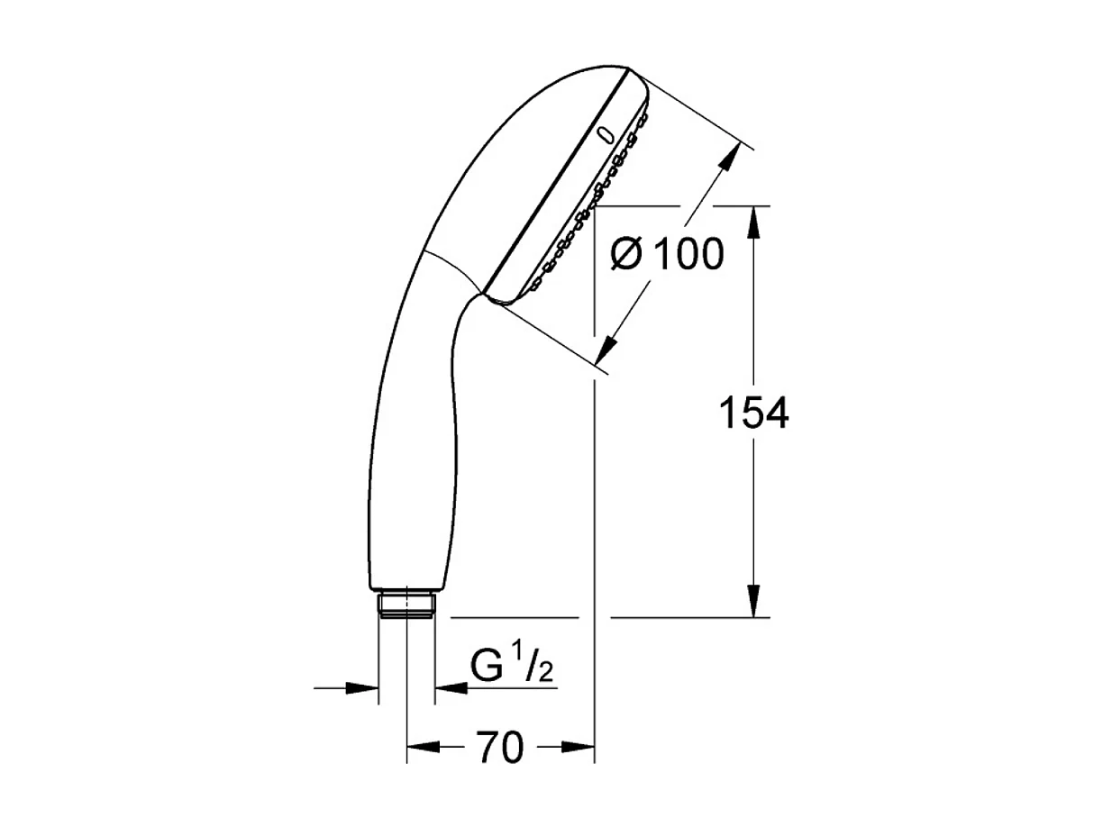Douchette 2 jets GROHE Vitalio Start 100 chromé