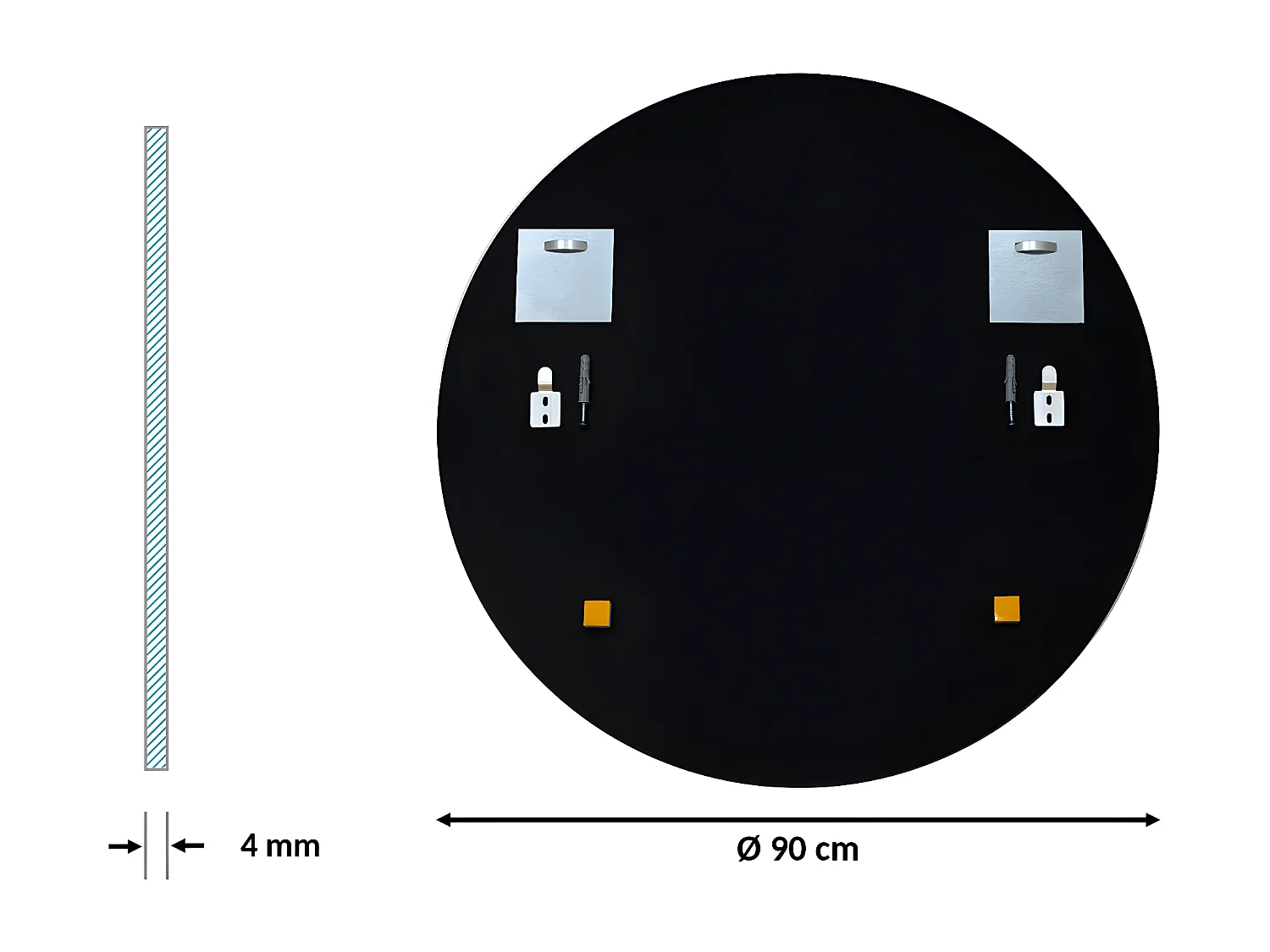 Espejo Decorativo Forma Circular Premium Ø90