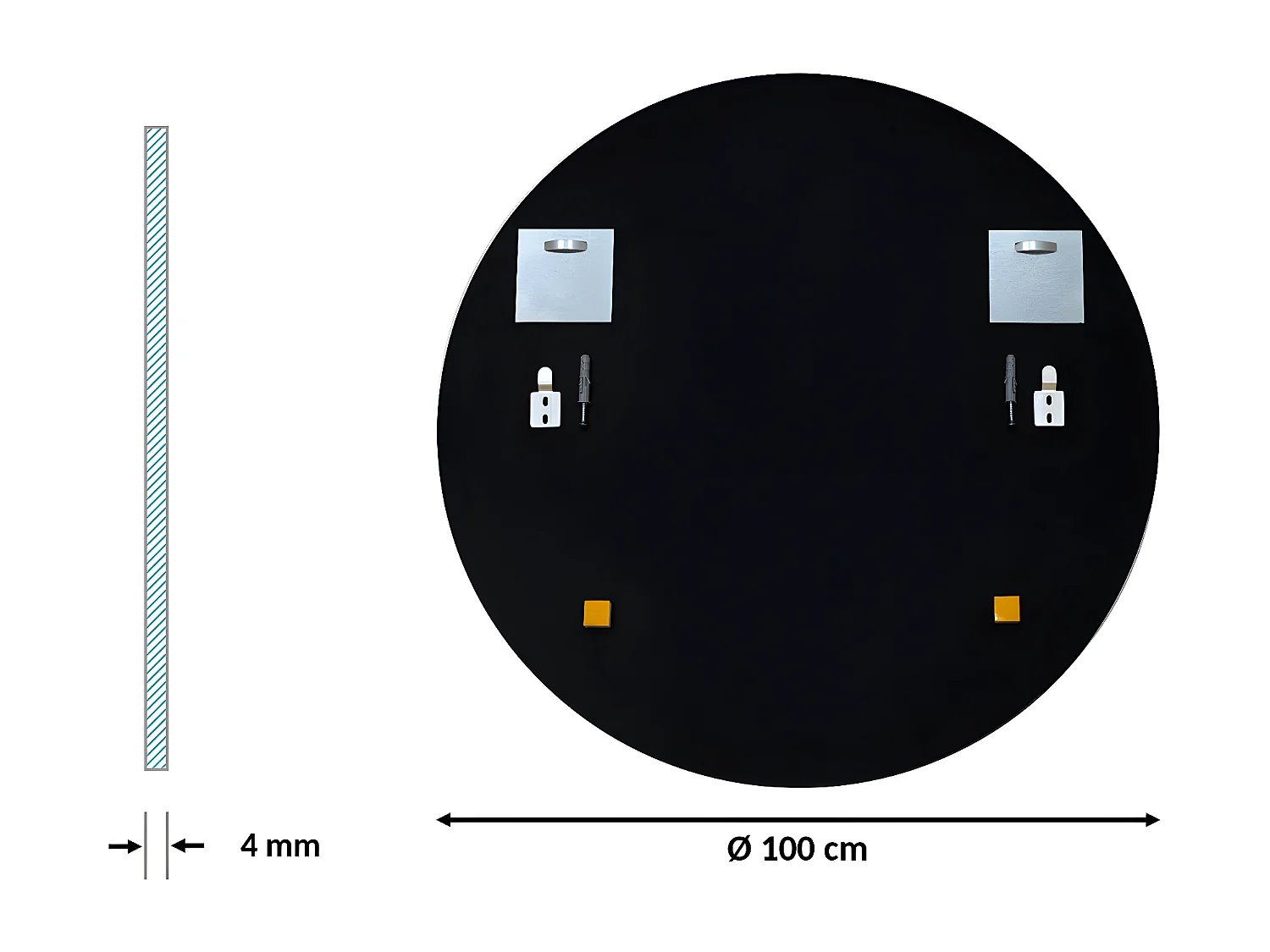 Rundes Badspiegel Glamour Fertig zum Montieren Ø100