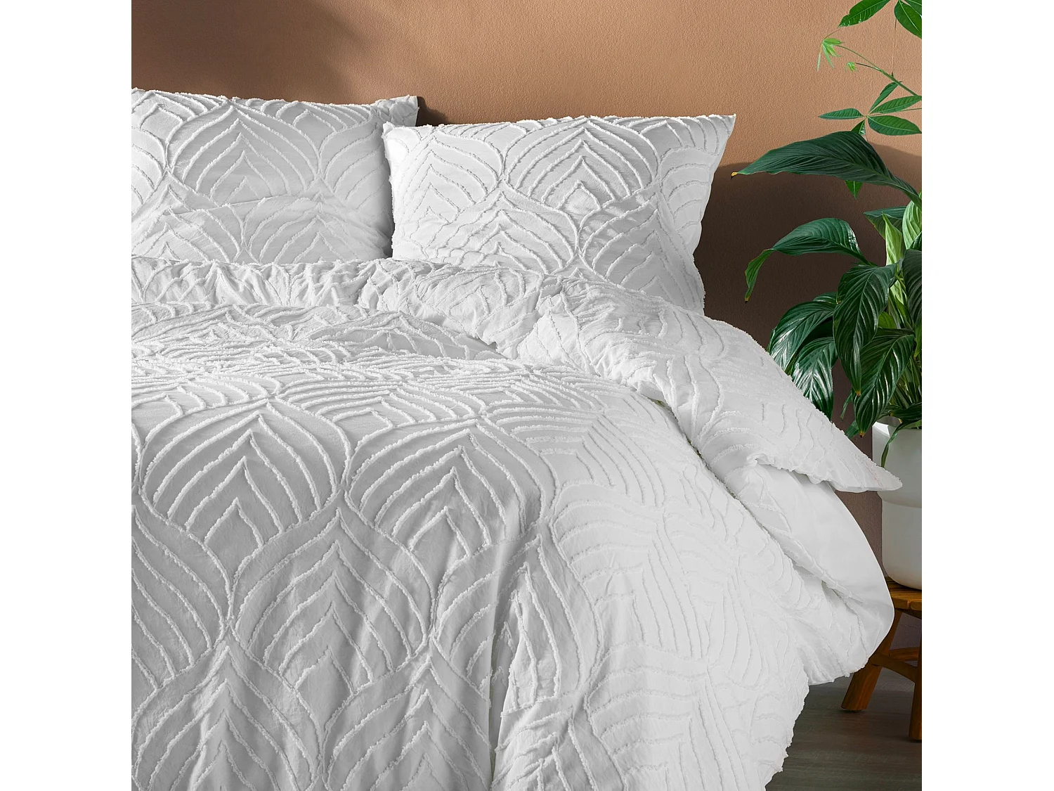 Bettwäscheset mit 3 Teilen, getuftet 240 x 220 cm