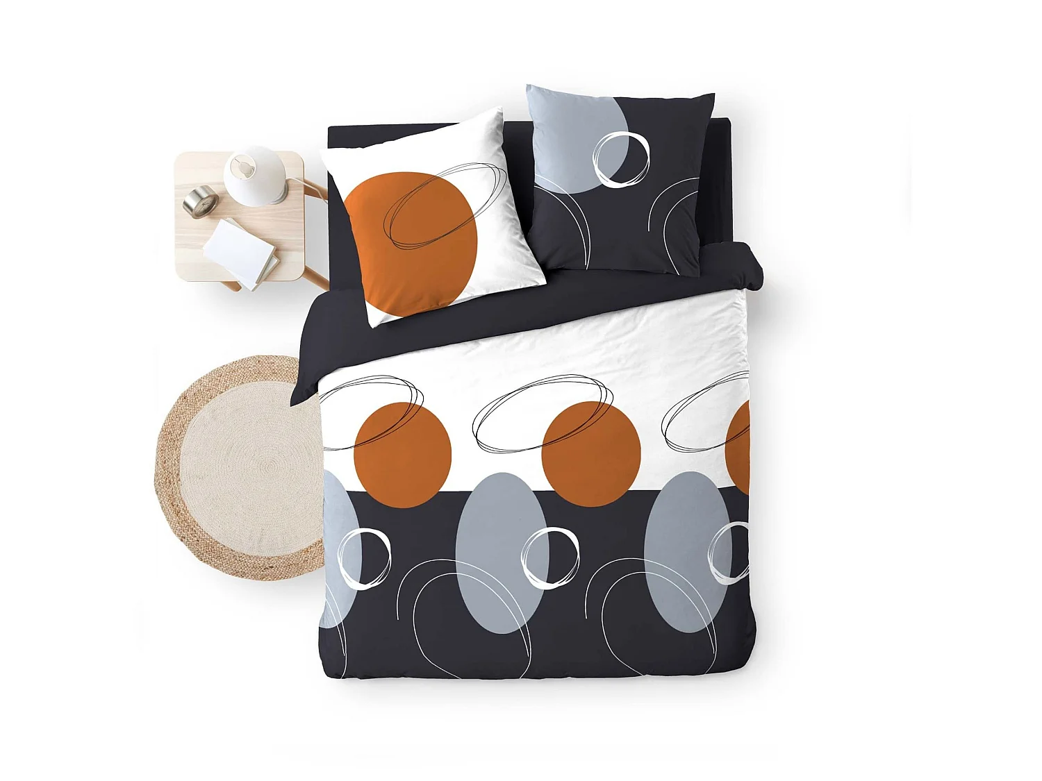 Parure de Lit 3 Pièces "Oblis" 240x220cm Multicolore