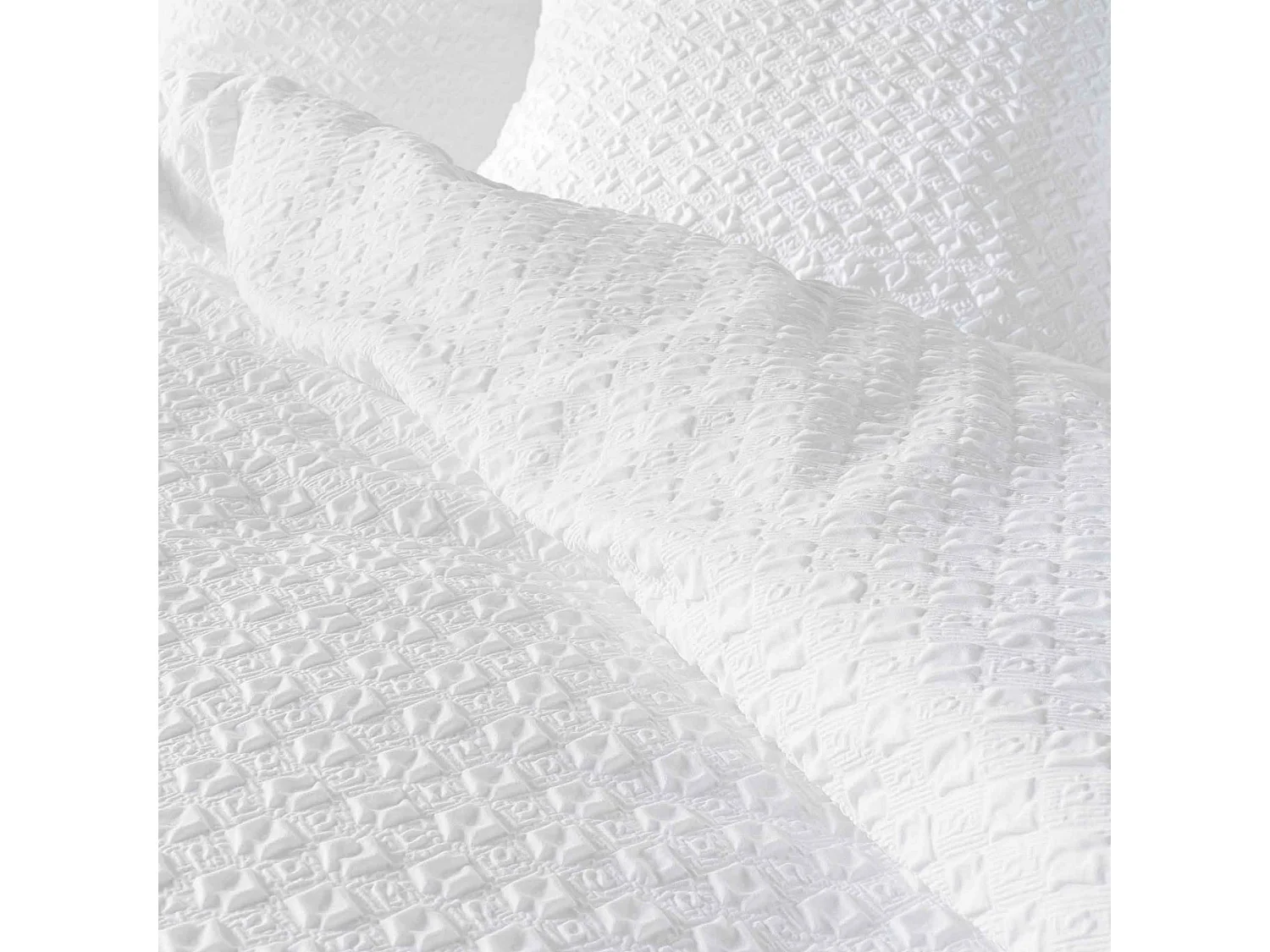 Parure de Lit 3 Pièces "Litea" 240x220cm Blanc