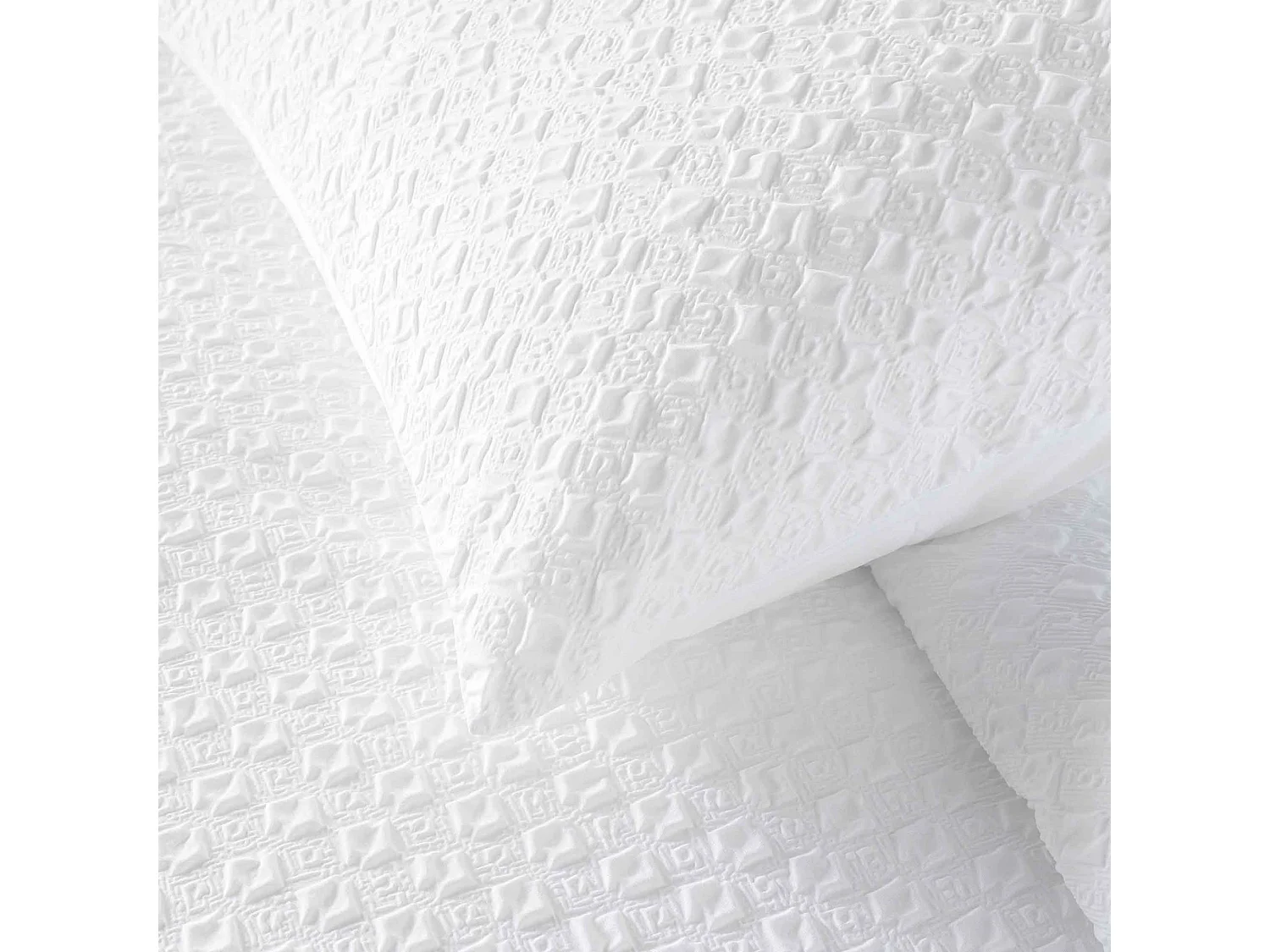 Parure de Lit 3 Pièces "Litea" 240x220cm Blanc