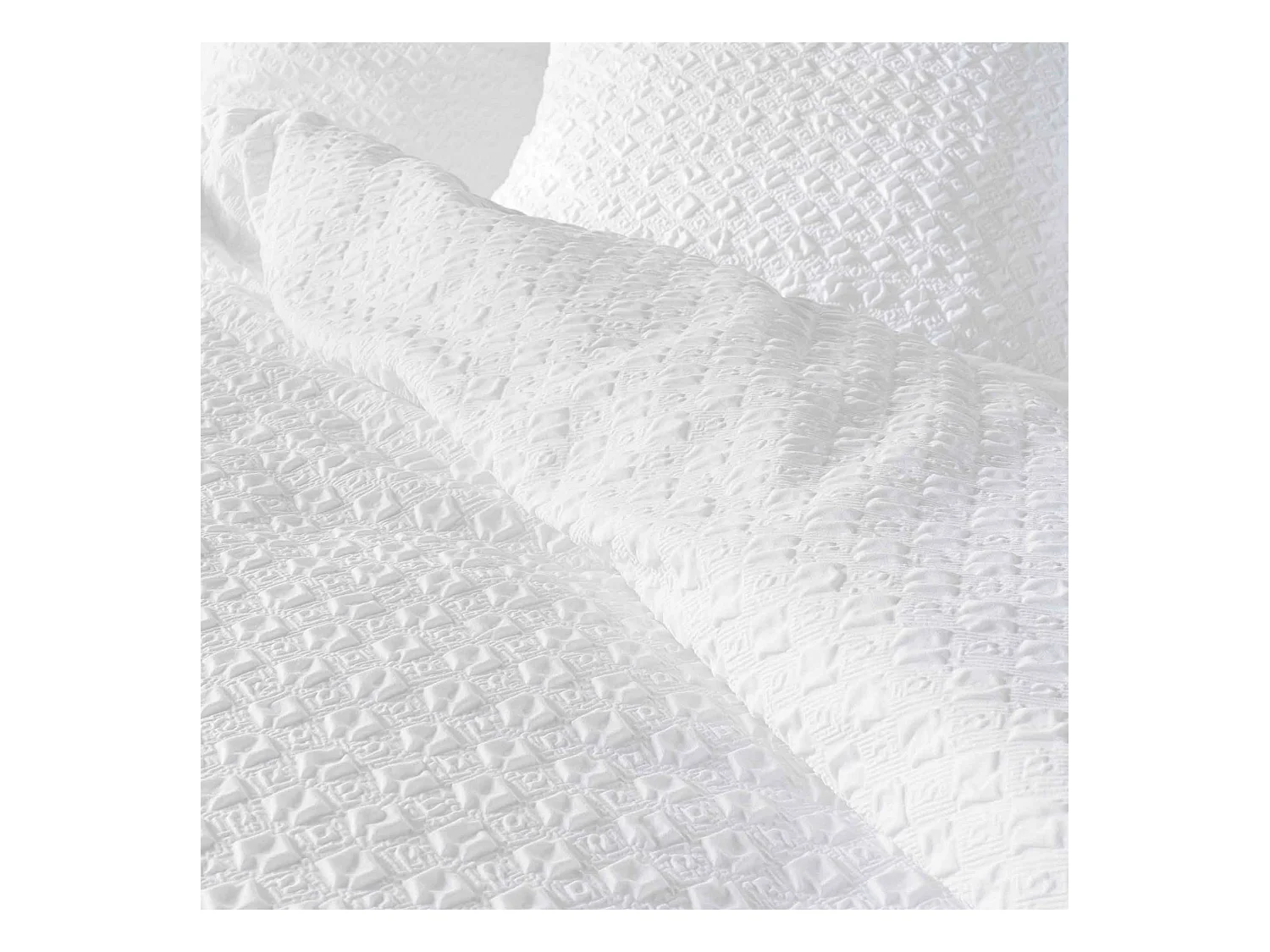 Parure de Lit 3 Pièces "Litea" 240x220cm Blanc