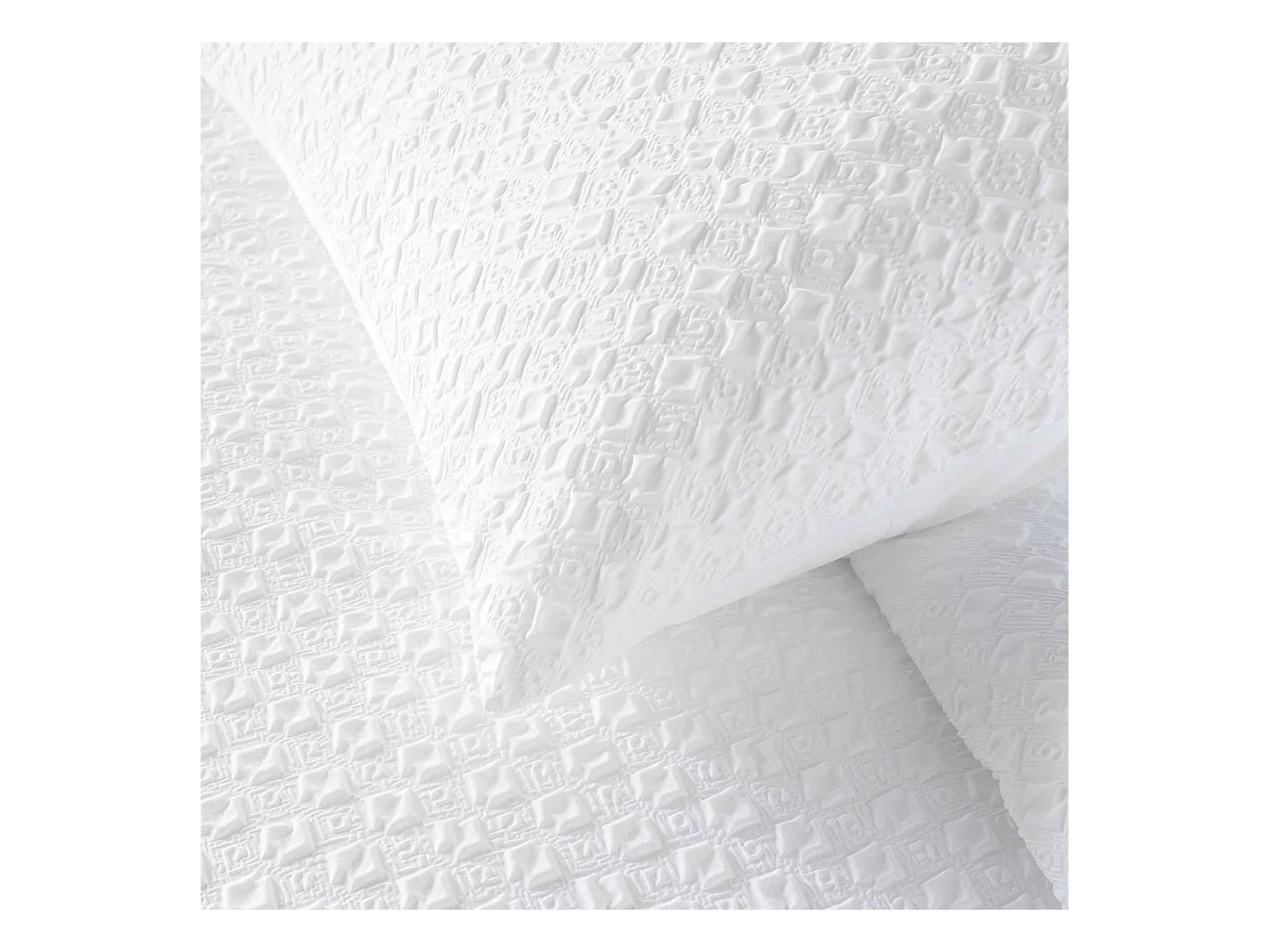 Parure de Lit 3 Pièces "Litea" 240x220cm Blanc