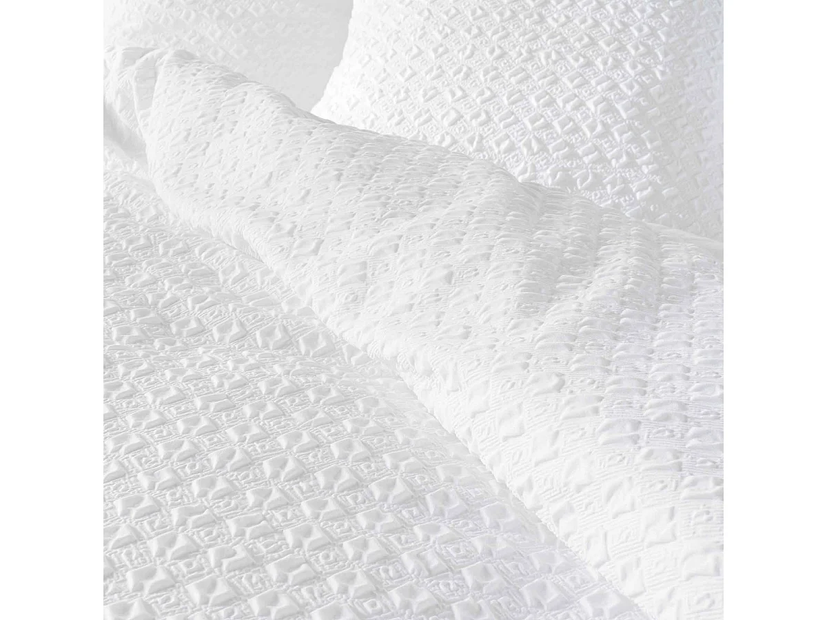 Parure de Lit 3 Pièces "Litea" 240x220cm Blanc