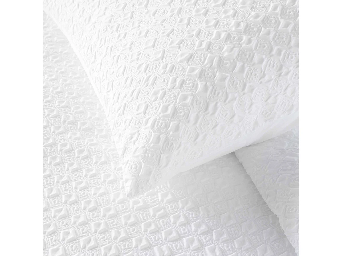 Parure de Lit 3 Pièces "Litea" 240x220cm Blanc