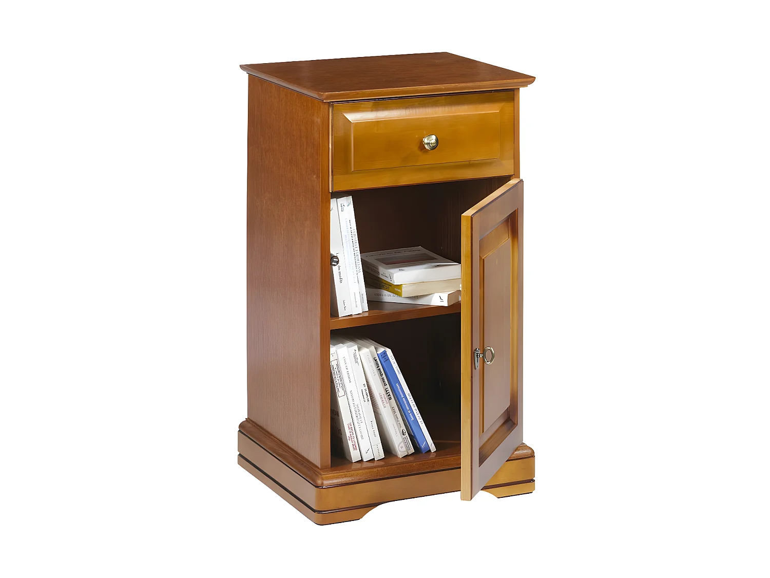 Confiturier Merisier Louis Philippe 1 Porte 1 Tiroir 2 Niches L 44.2 H 77.2 P 41 cm