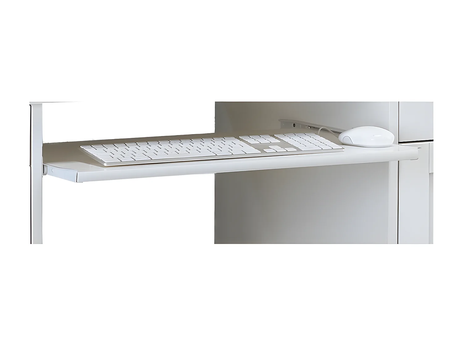 Bureau Informatique Blanc 1 Porte 5 Tiroirs Style Anglais L 141 H 77 P 70 cm