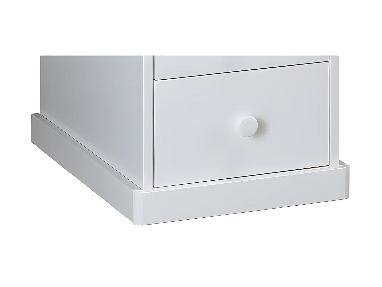 Bureau Informatique Blanc 1 Porte 5 Tiroirs Style Anglais L 141 H 77 P 70 cm