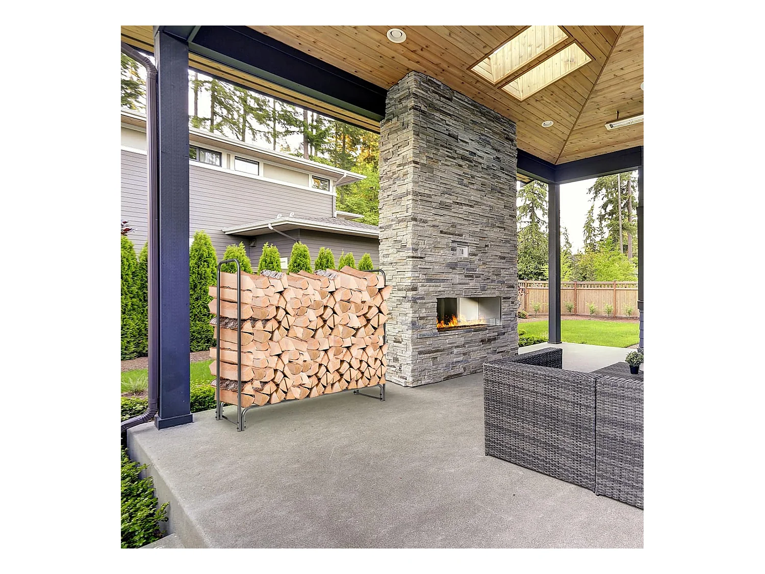 Kaminholzregal Aussen Metall