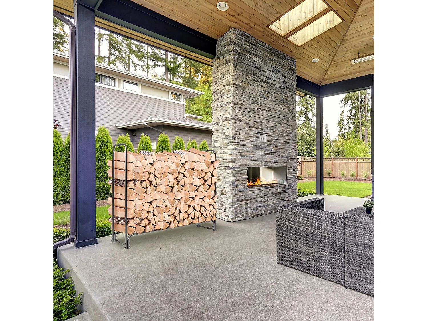 Kaminholzregal Aussen Metall