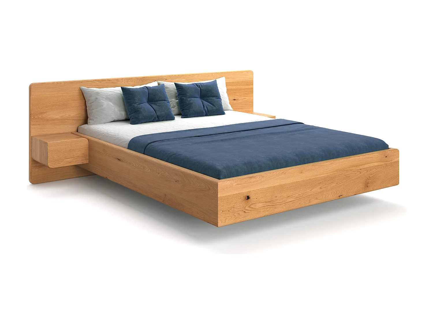 Massivholzbett Wide aus Eiche