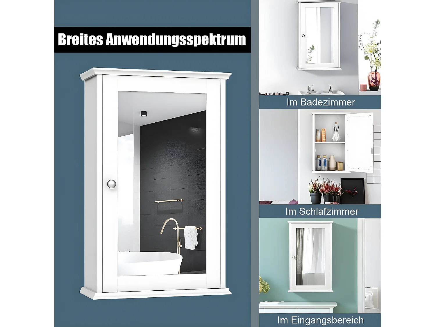 2 Ebenen Badezimmerspiegelschrank