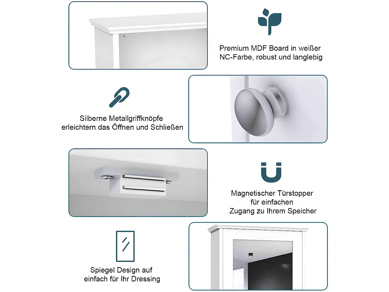 2 Ebenen Badezimmerspiegelschrank