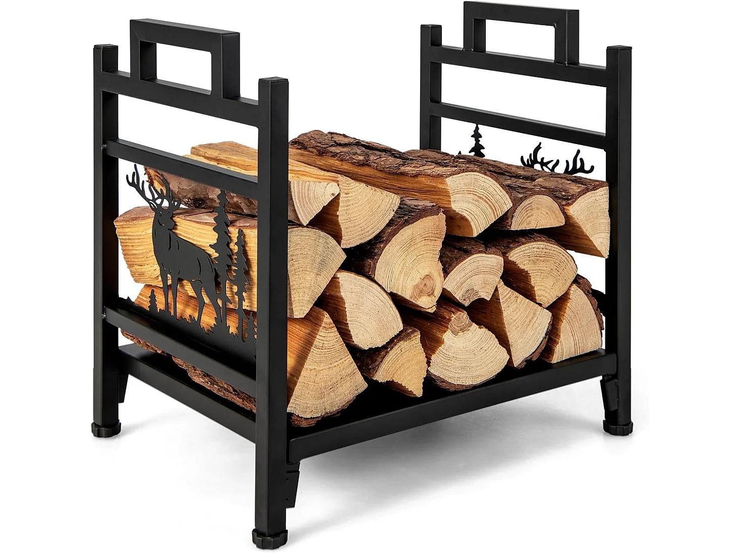 Kaminholzständer Metall mit Griffen
