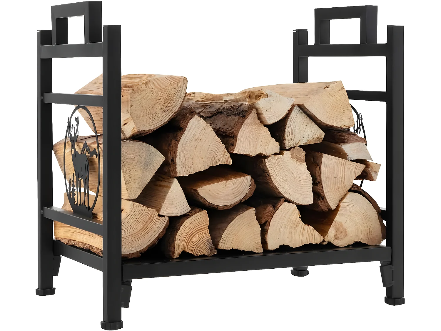 Kaminholzständer Metall mit Griffen