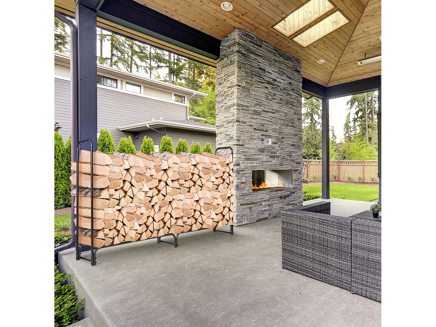 Kaminholzregal Aussen Metall