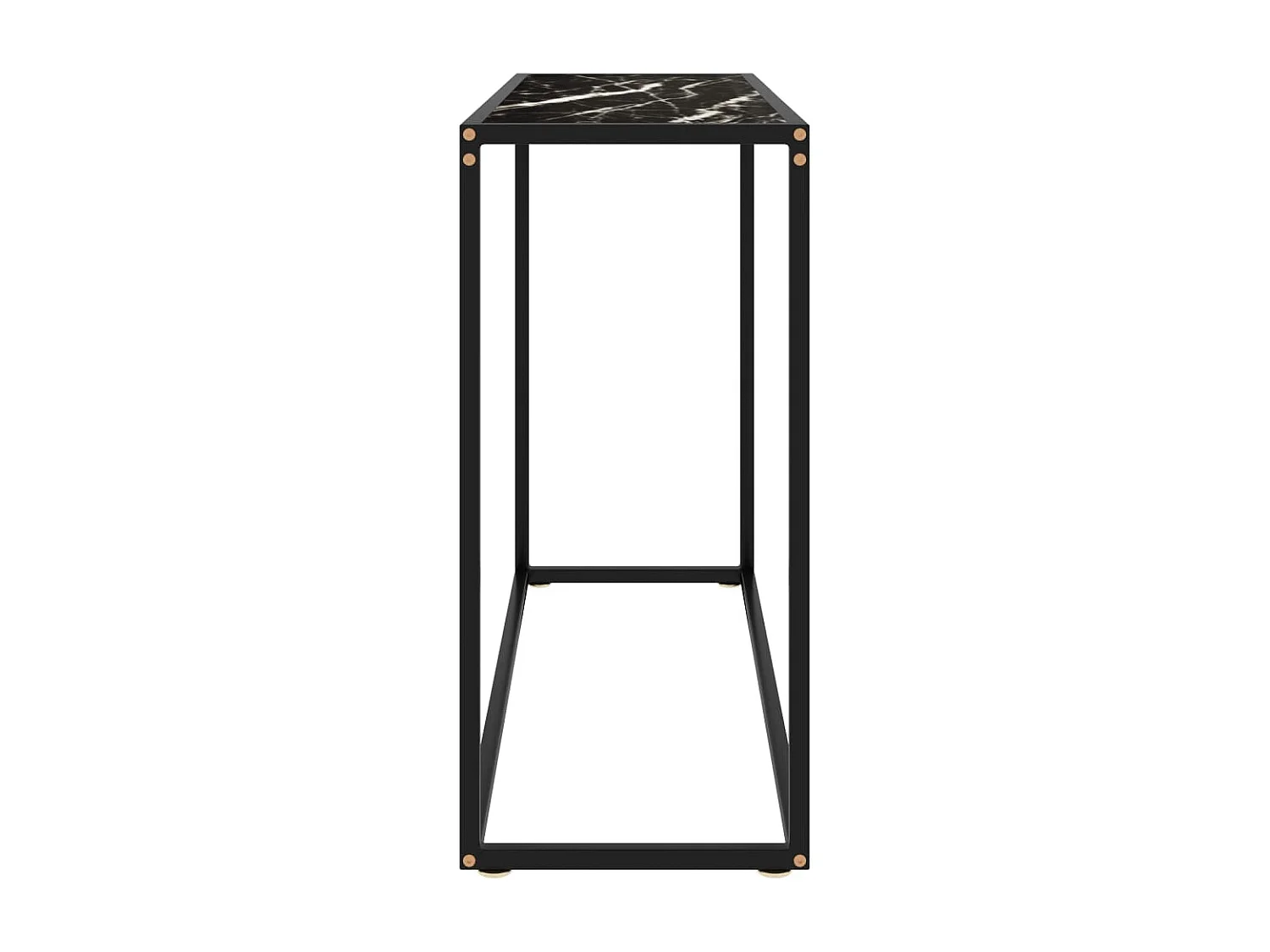Table console Noir 100x35x75 Verre trempé