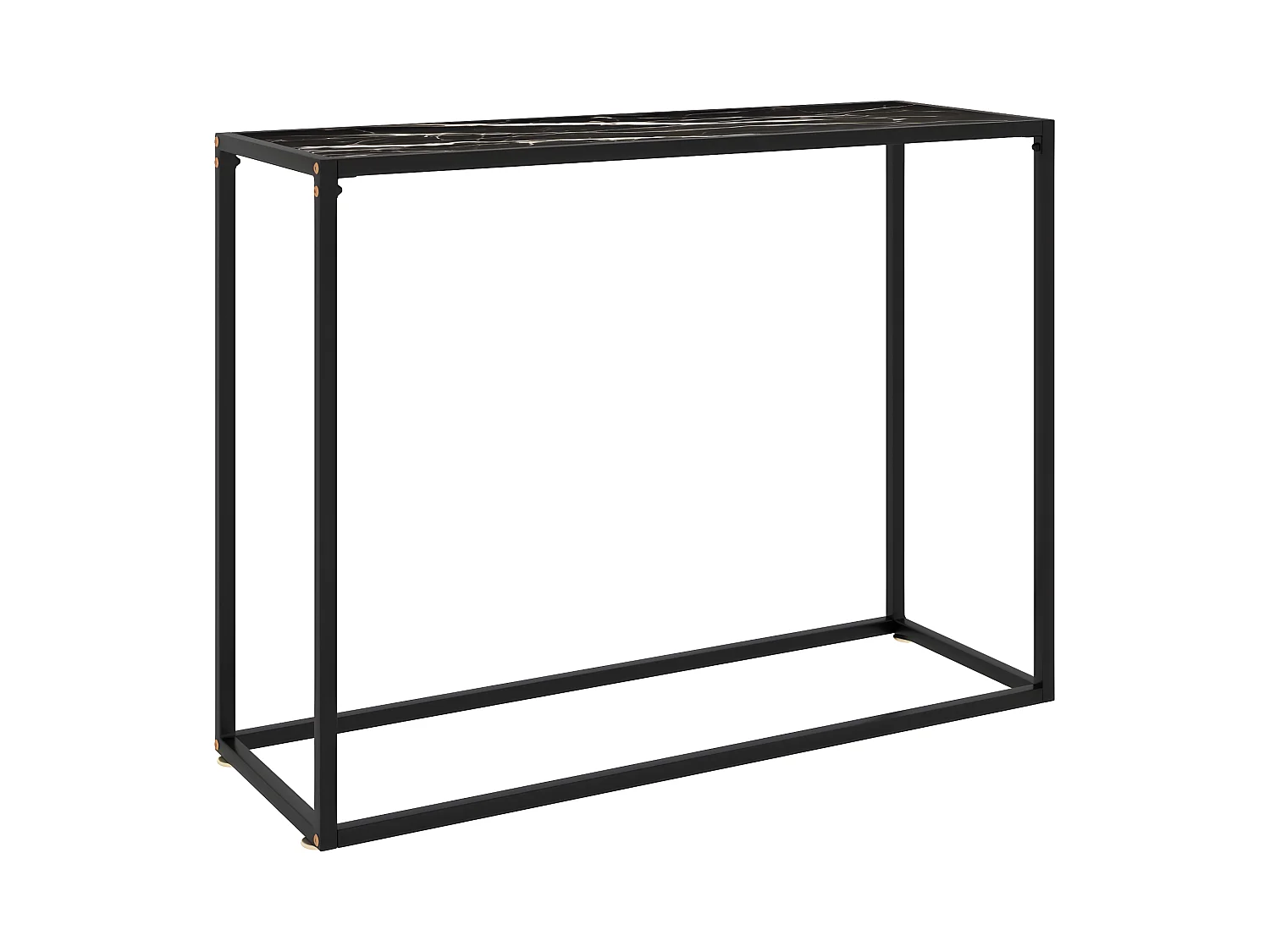 Table console Noir 100x35x75 Verre trempé