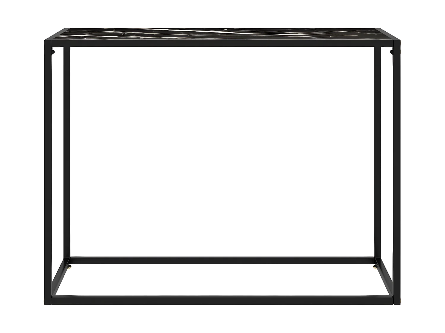 Table console Noir 100x35x75 Verre trempé