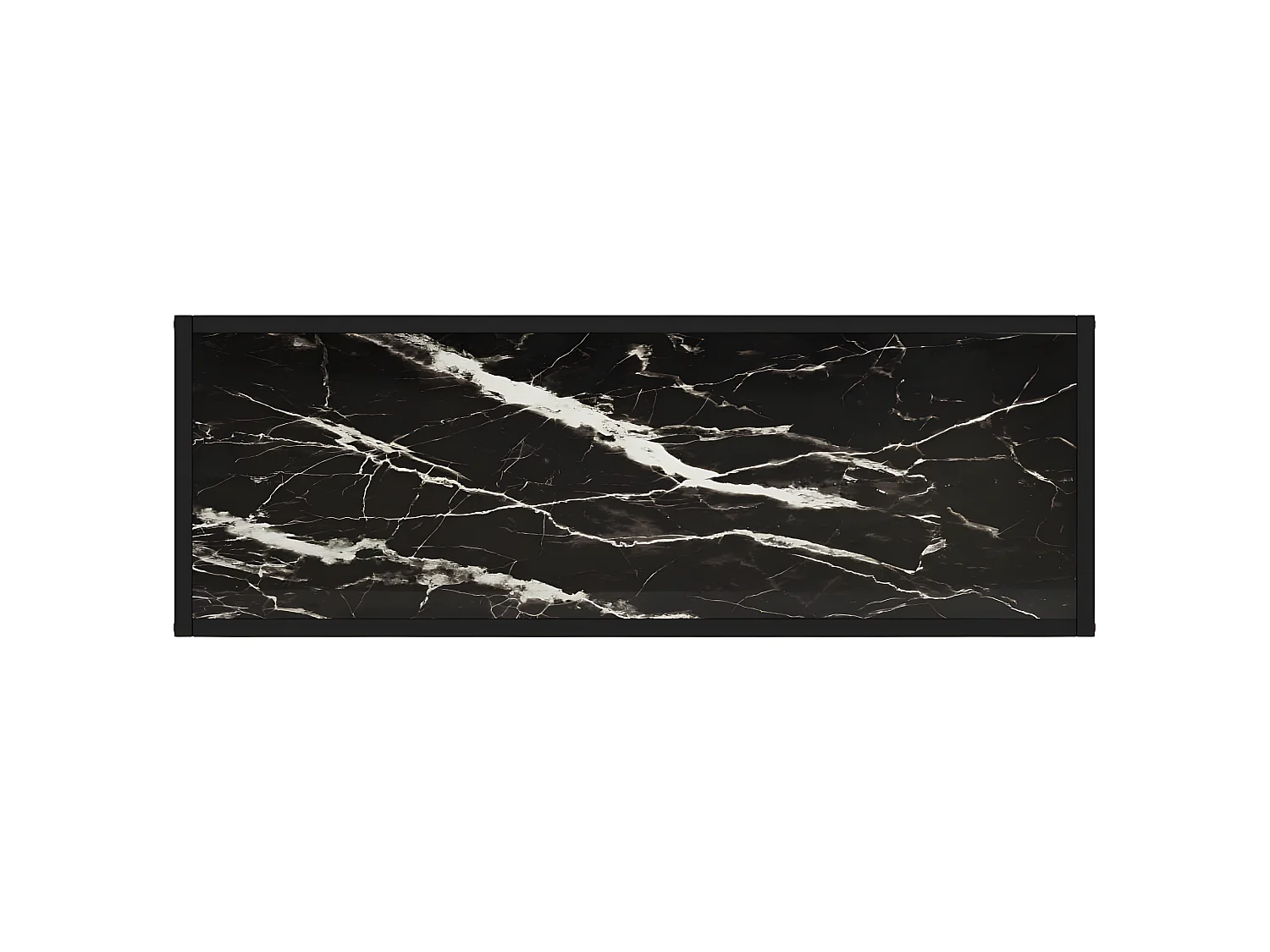 Table console Noir 100x35x75 Verre trempé