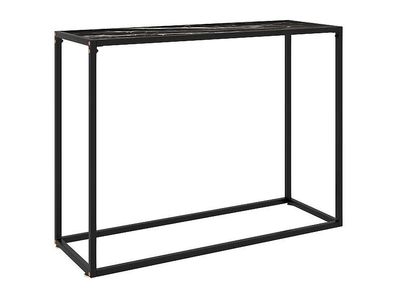 Table console Noir 100x35x75 Verre trempé