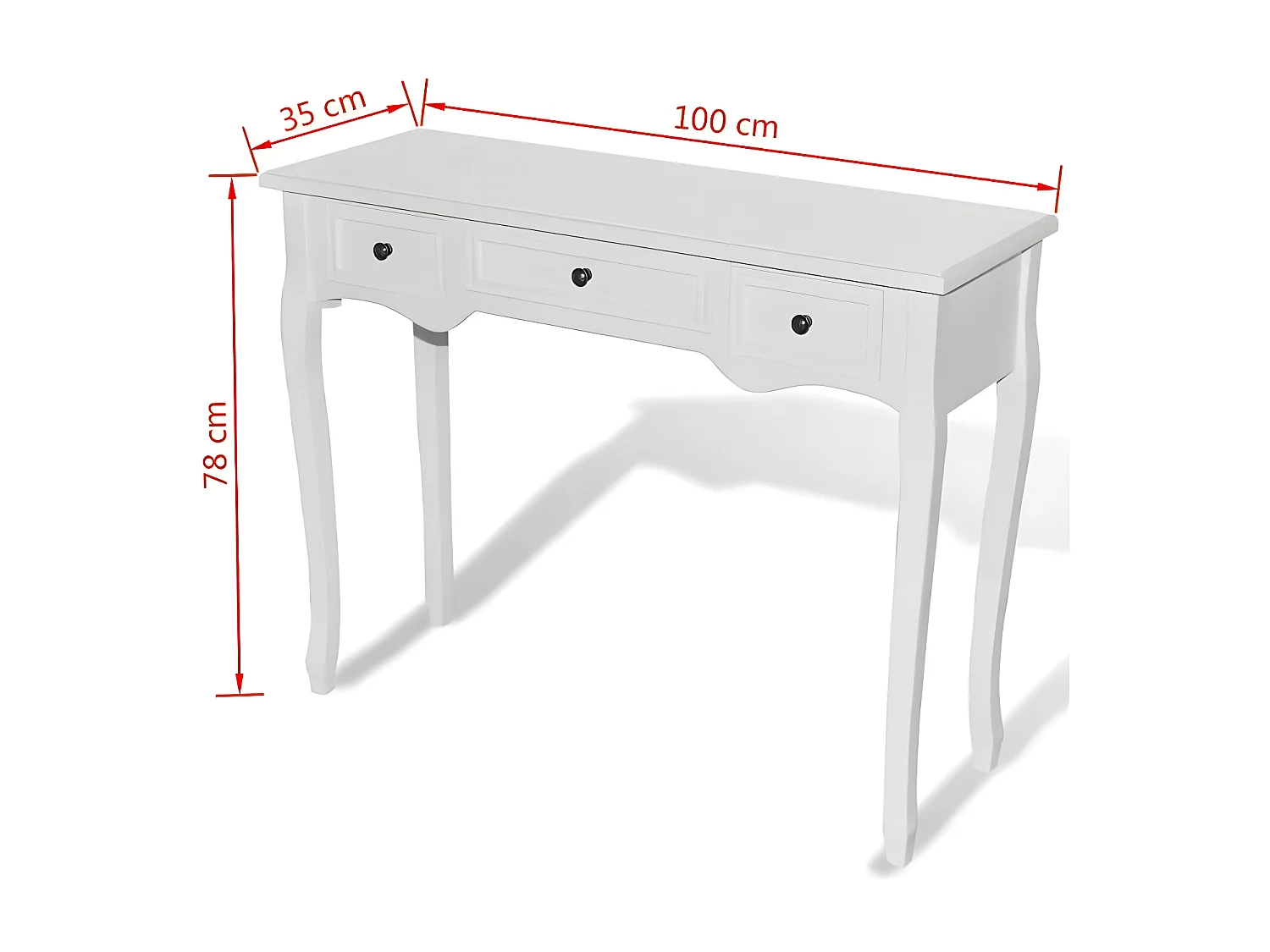 Console 3 tiroirs pinède blanc Dean