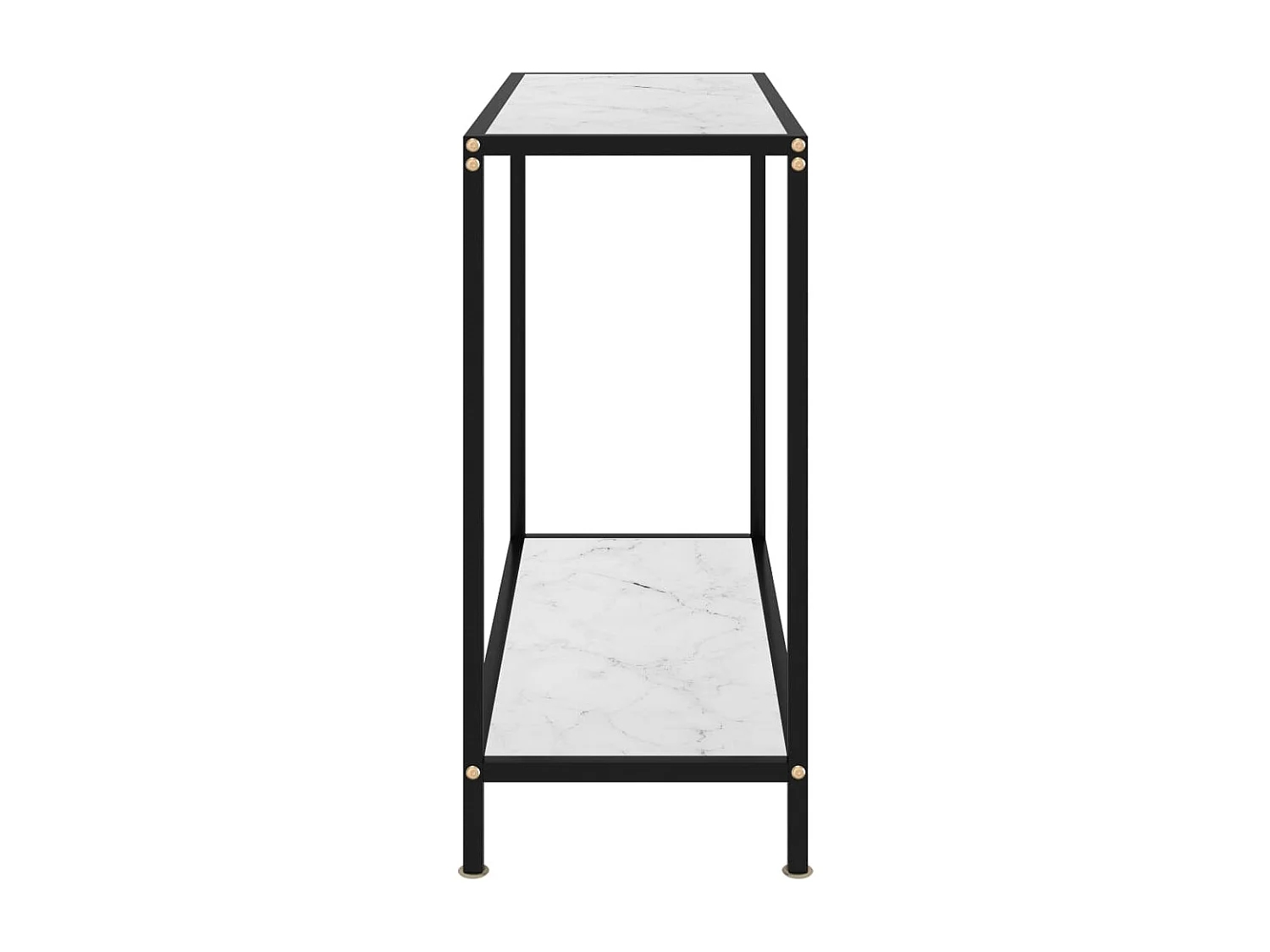 Table console Blanc 80x35x75 Verre trempé 2