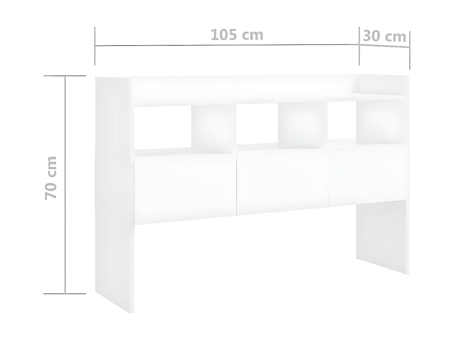 Console Blanc 105x30x70