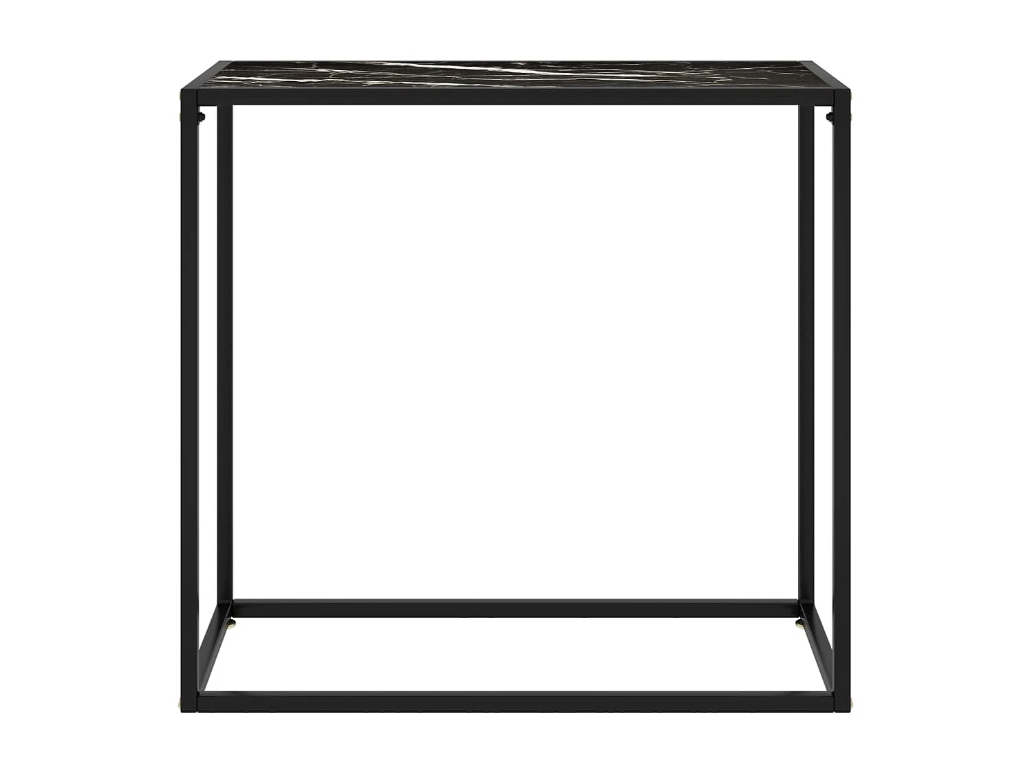 Table console Noir 80x35x75 Verre trempé