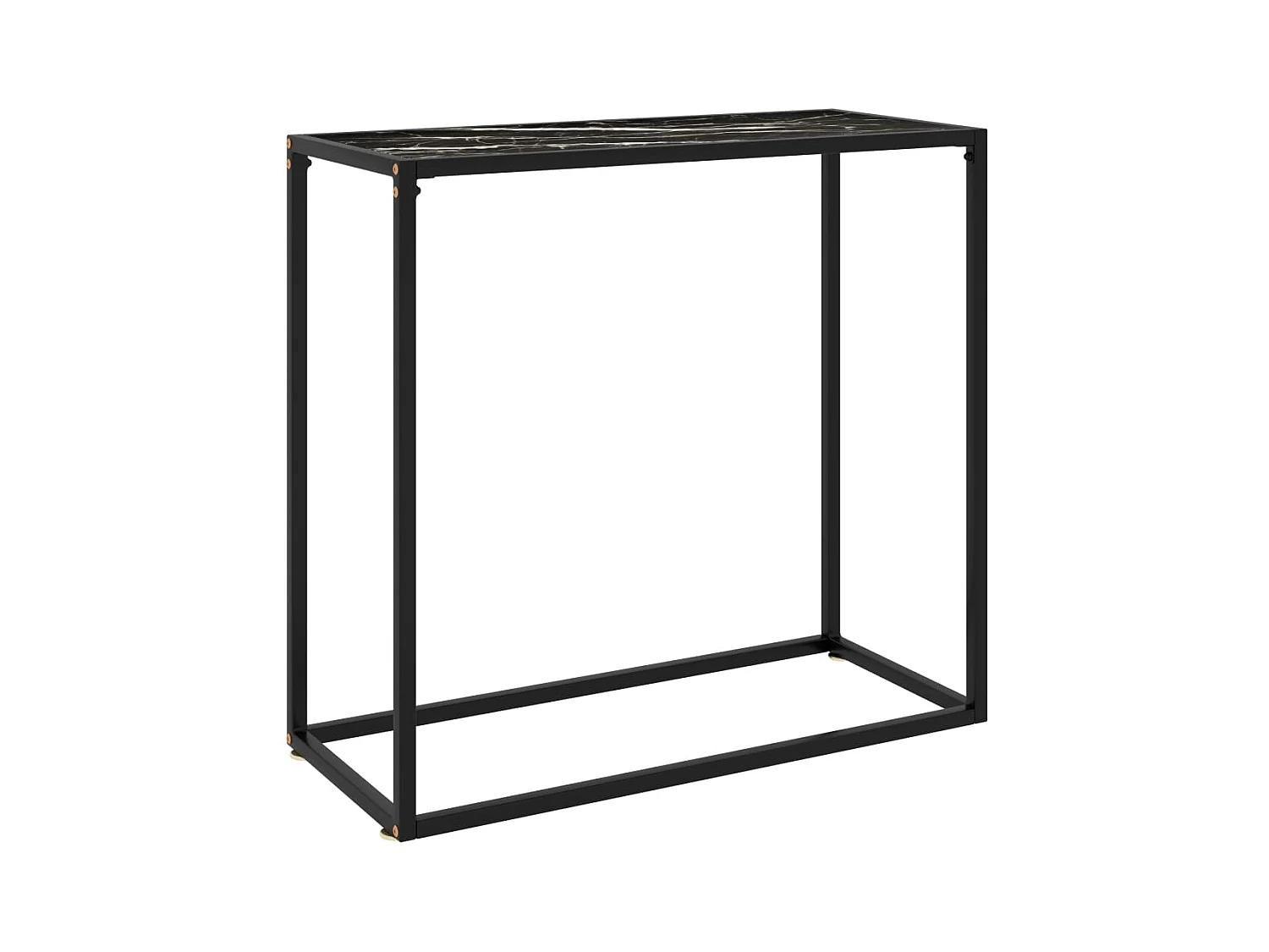 Table console Noir 80x35x75 Verre trempé