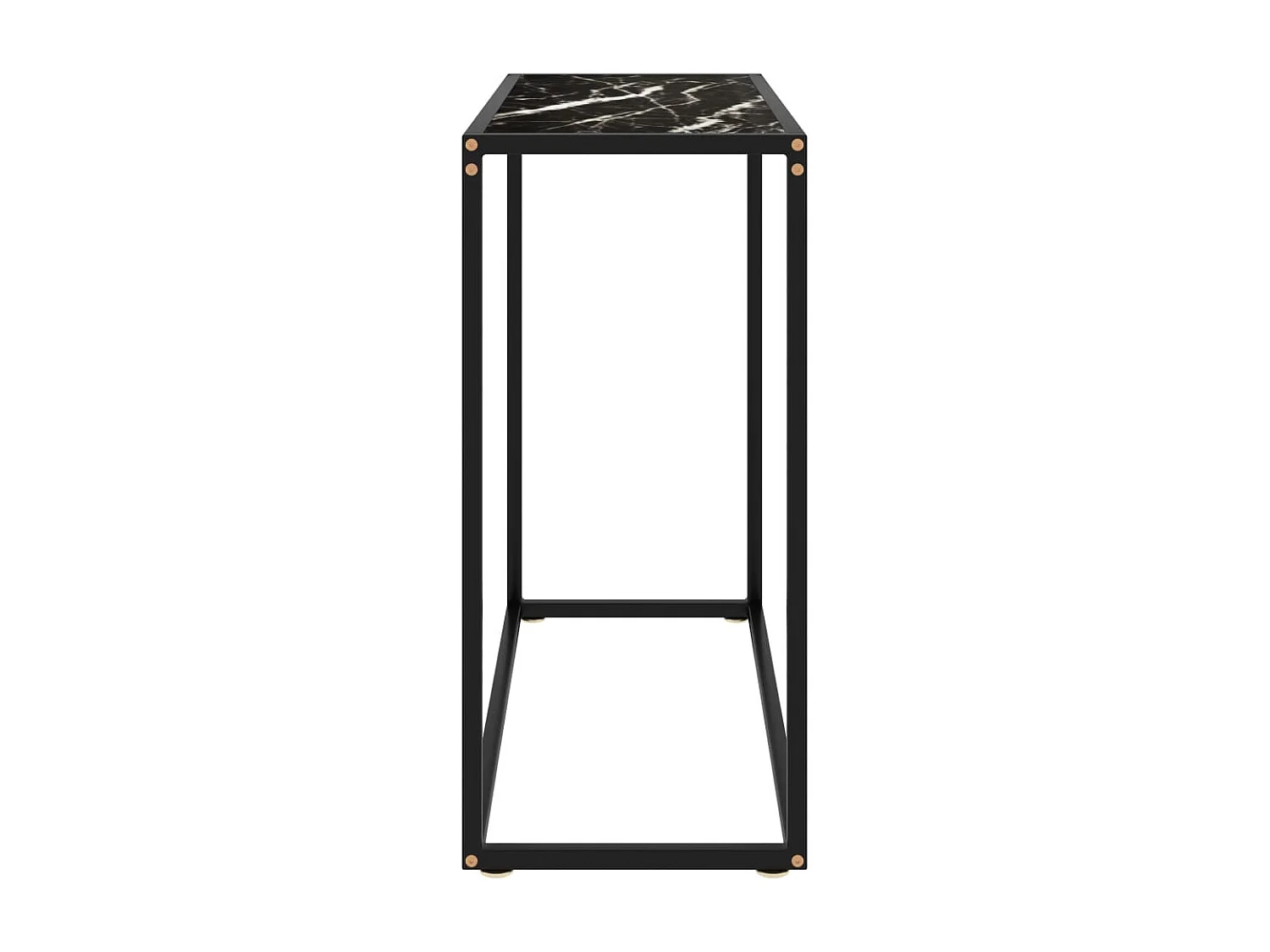 Table console Noir 80x35x75 Verre trempé